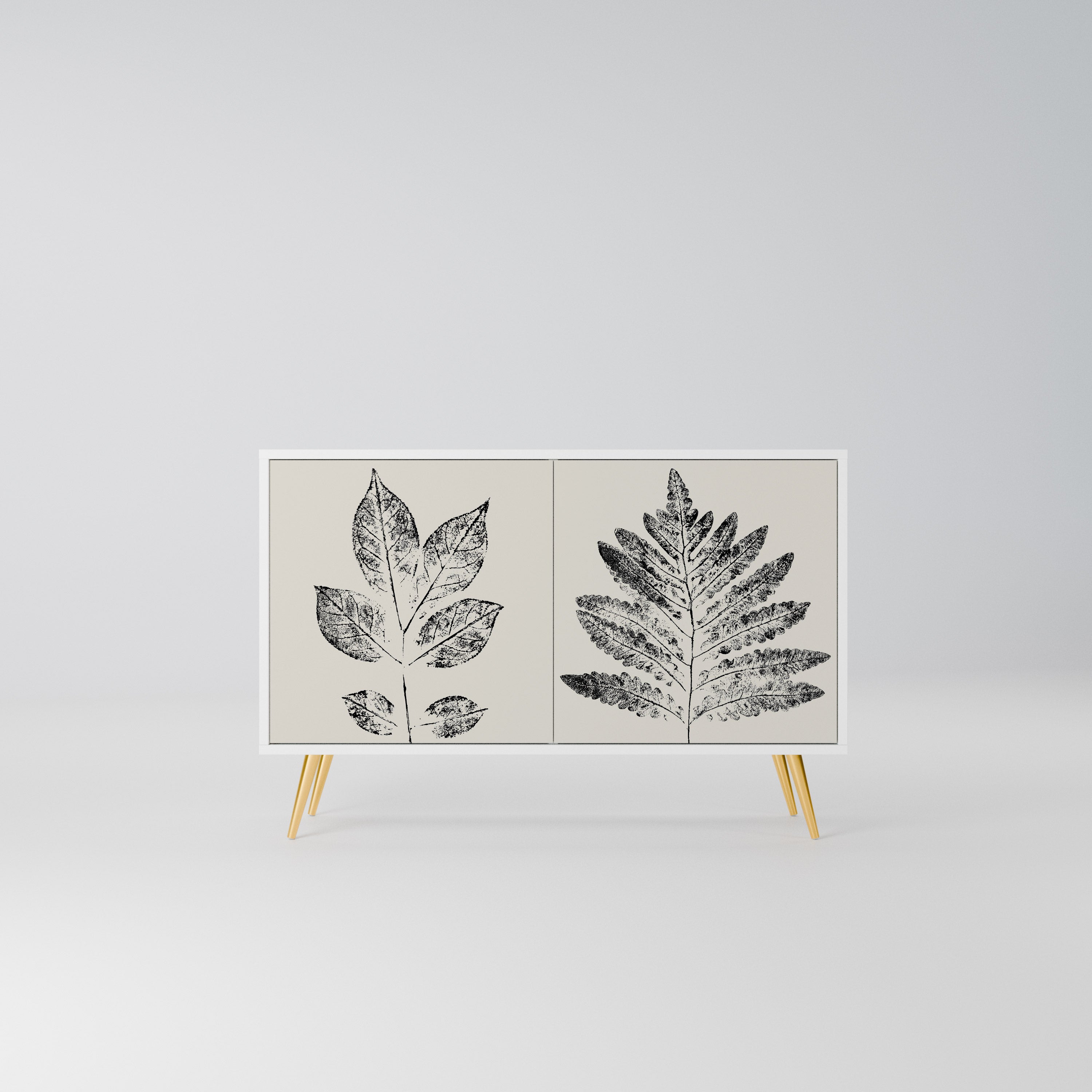 LEAFY STAMPS Komoda 2-drzwiowa korpus Biały