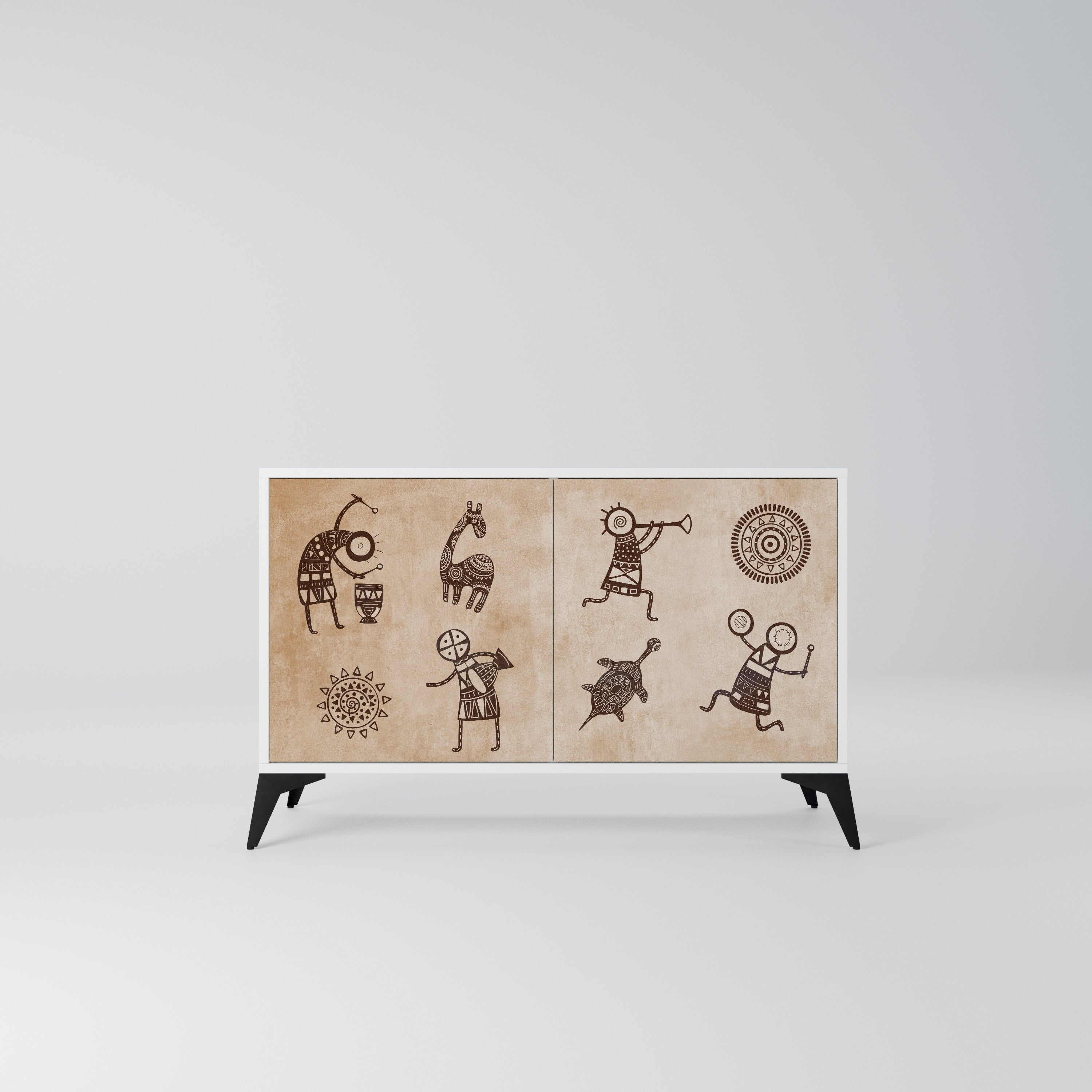 AFRICAN STYLE Komoda 2-drzwiowa korpus Biały