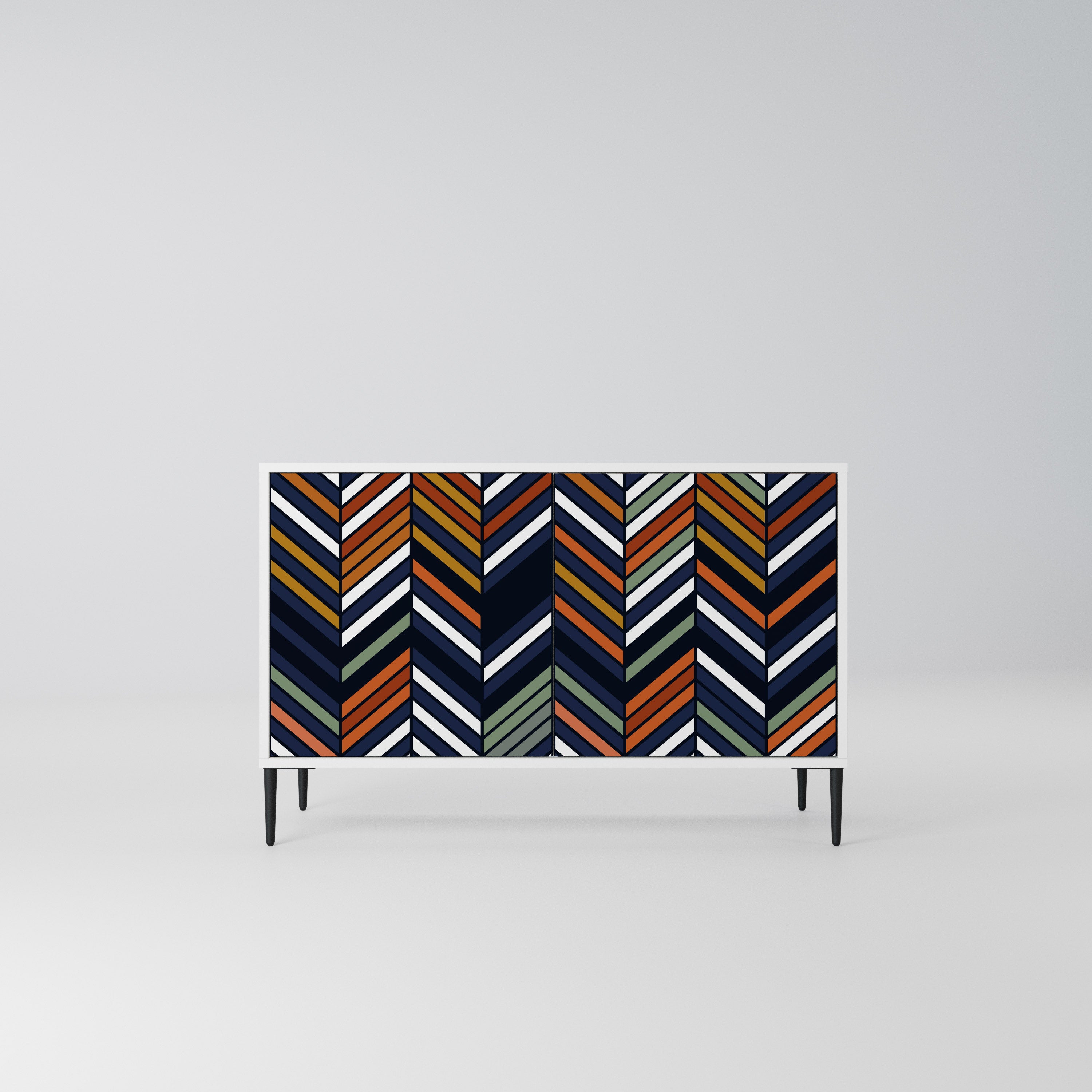 VIBRANT PATCHWORK Komoda 2-drzwiowa korpus Biały