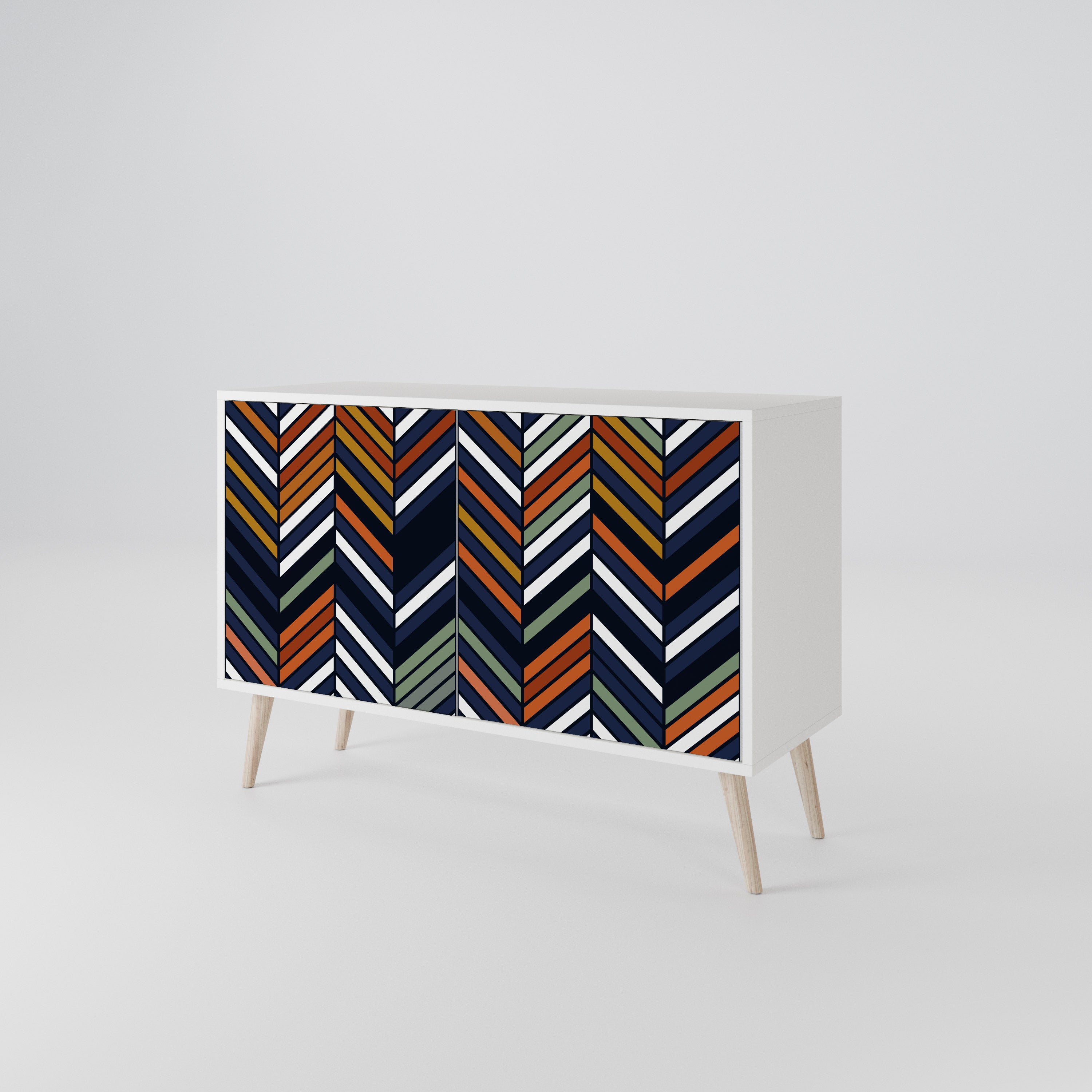 VIBRANT PATCHWORK Komoda 2-drzwiowa korpus Biały