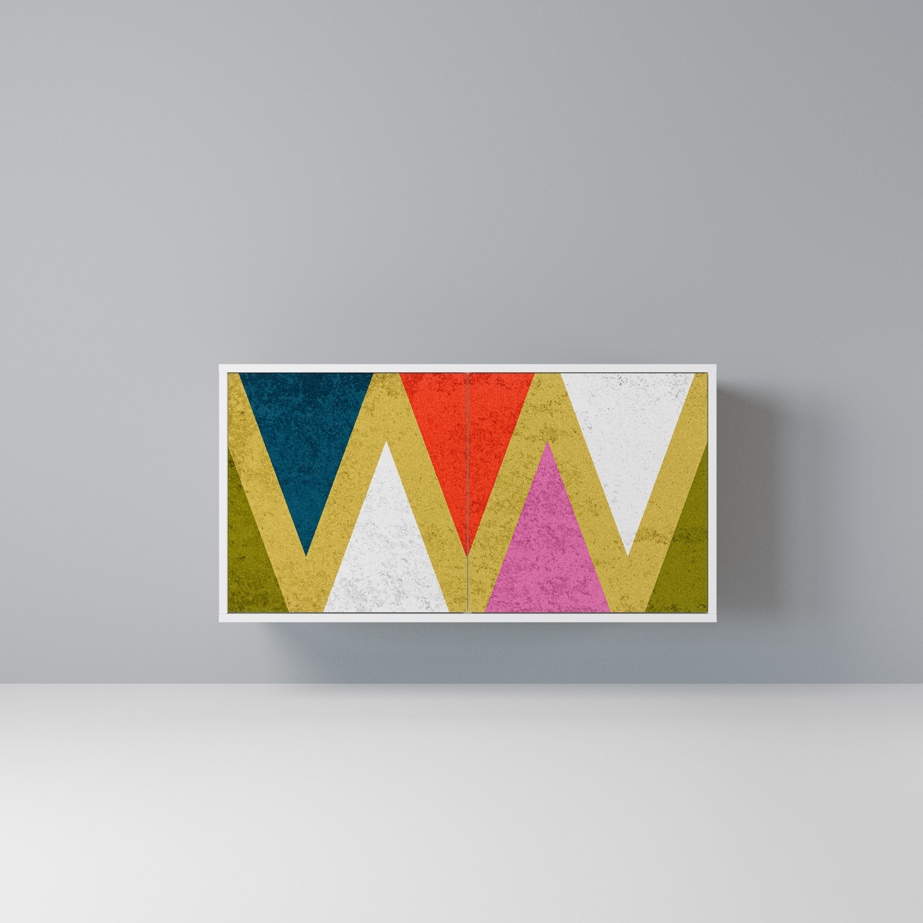 COLORFUL TRIANGLES Komoda 2-drzwiowa korpus Biały