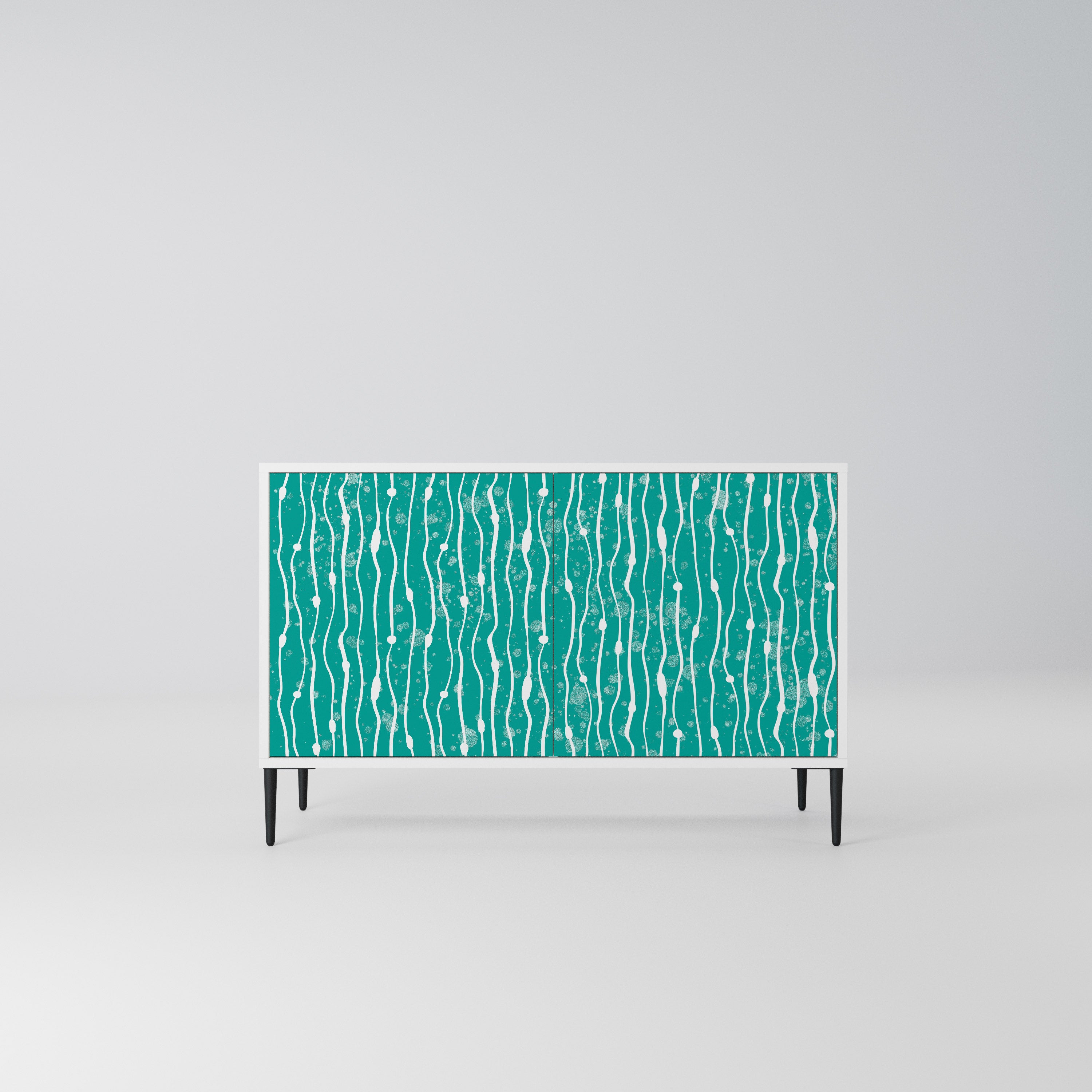 TURQUOISE RAIN Komoda 2-drzwiowa korpus Biały