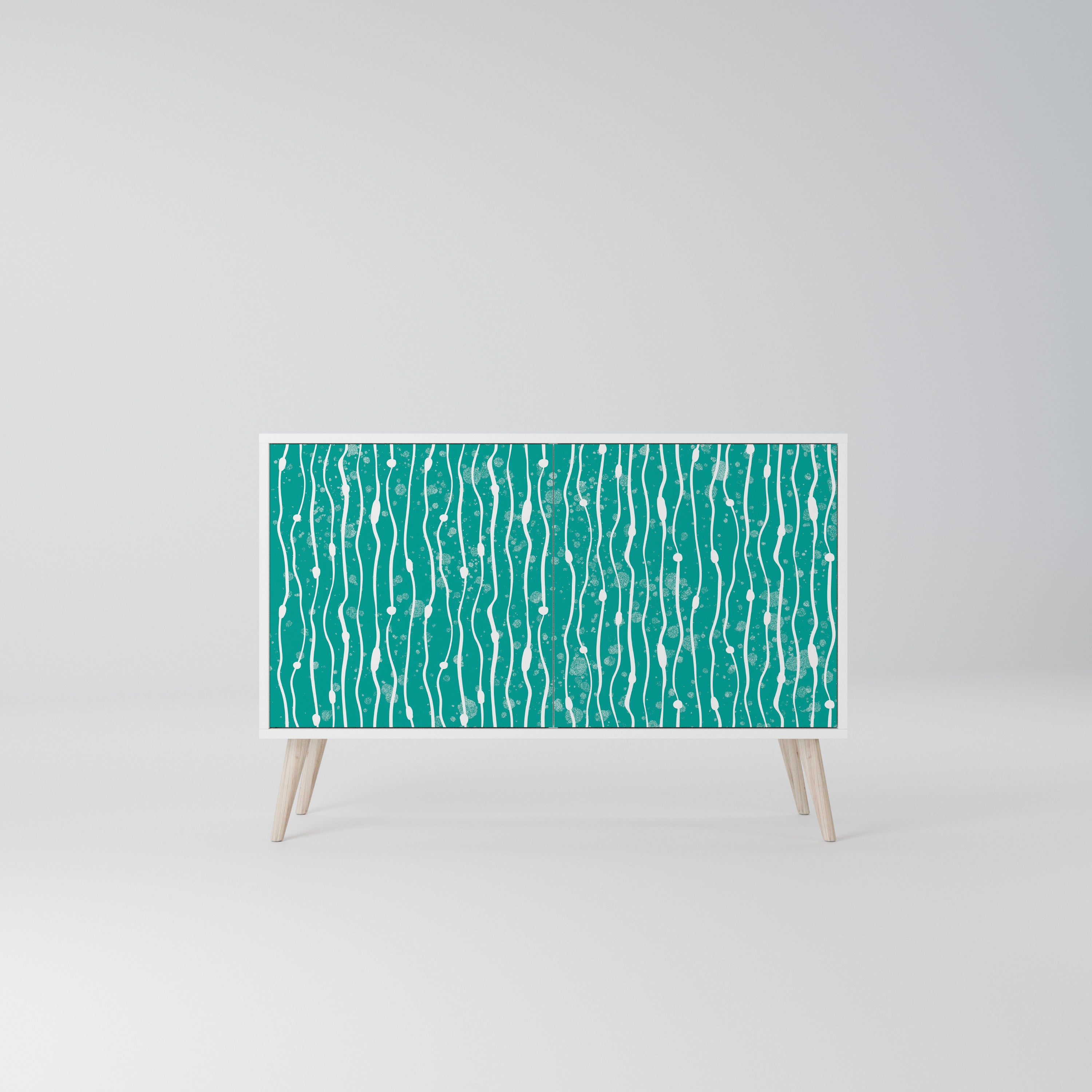 TURQUOISE RAIN Komoda 2-drzwiowa korpus Biały
