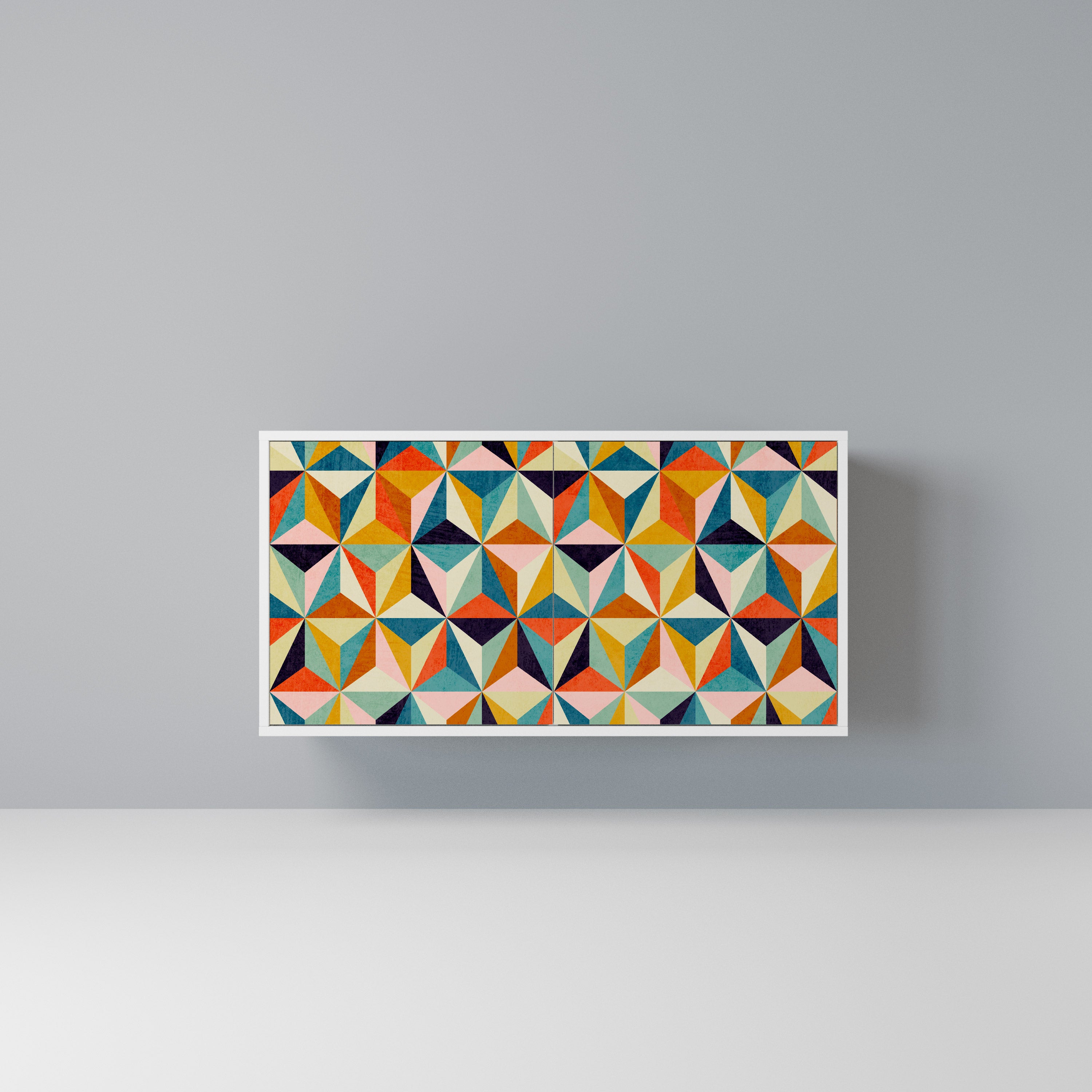 TESSELATE TREASURES Komoda 2-drzwiowa korpus Biały