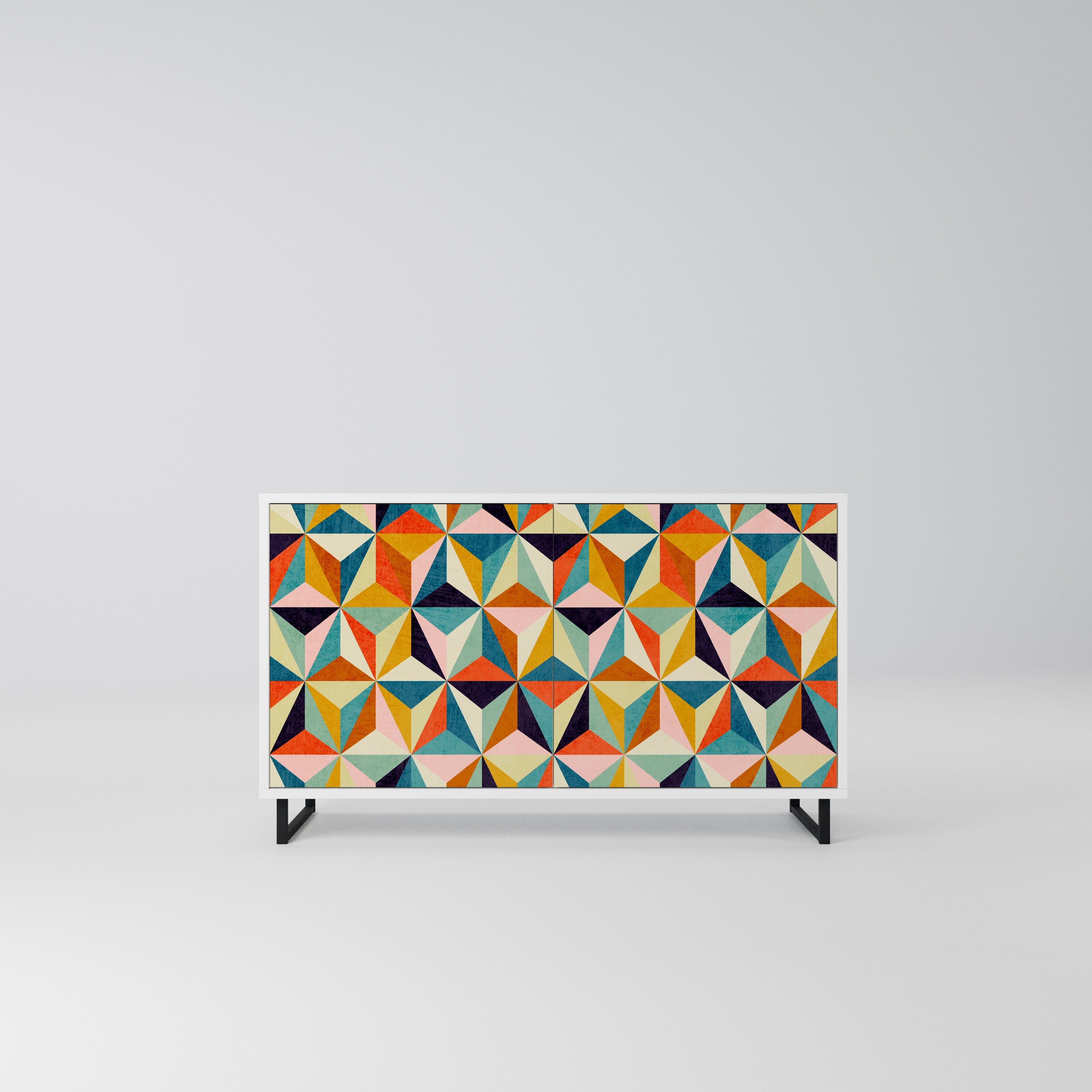 TESSELATE TREASURES Komoda 2-drzwiowa korpus Biały