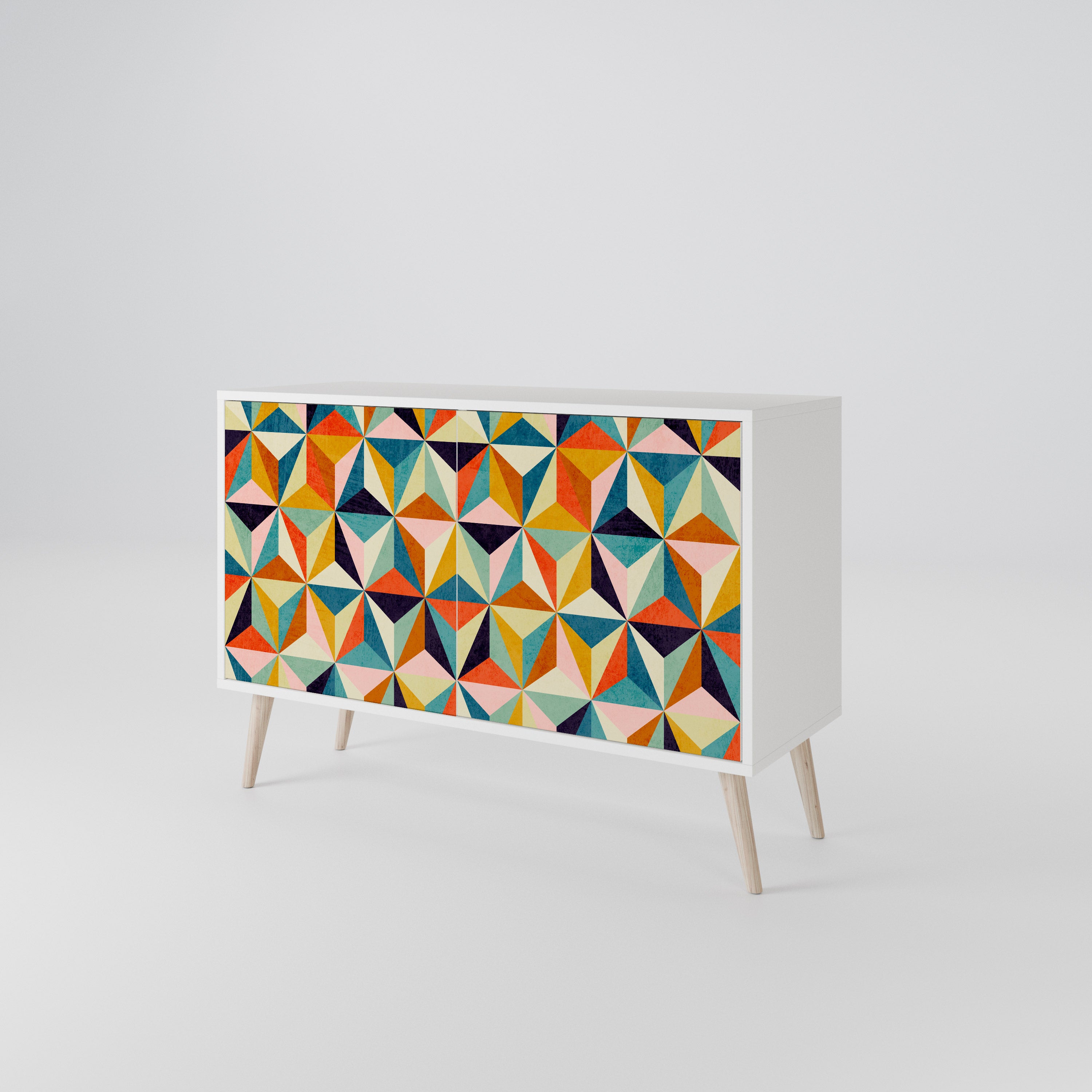 TESSELATE TREASURES Komoda 2-drzwiowa korpus Biały