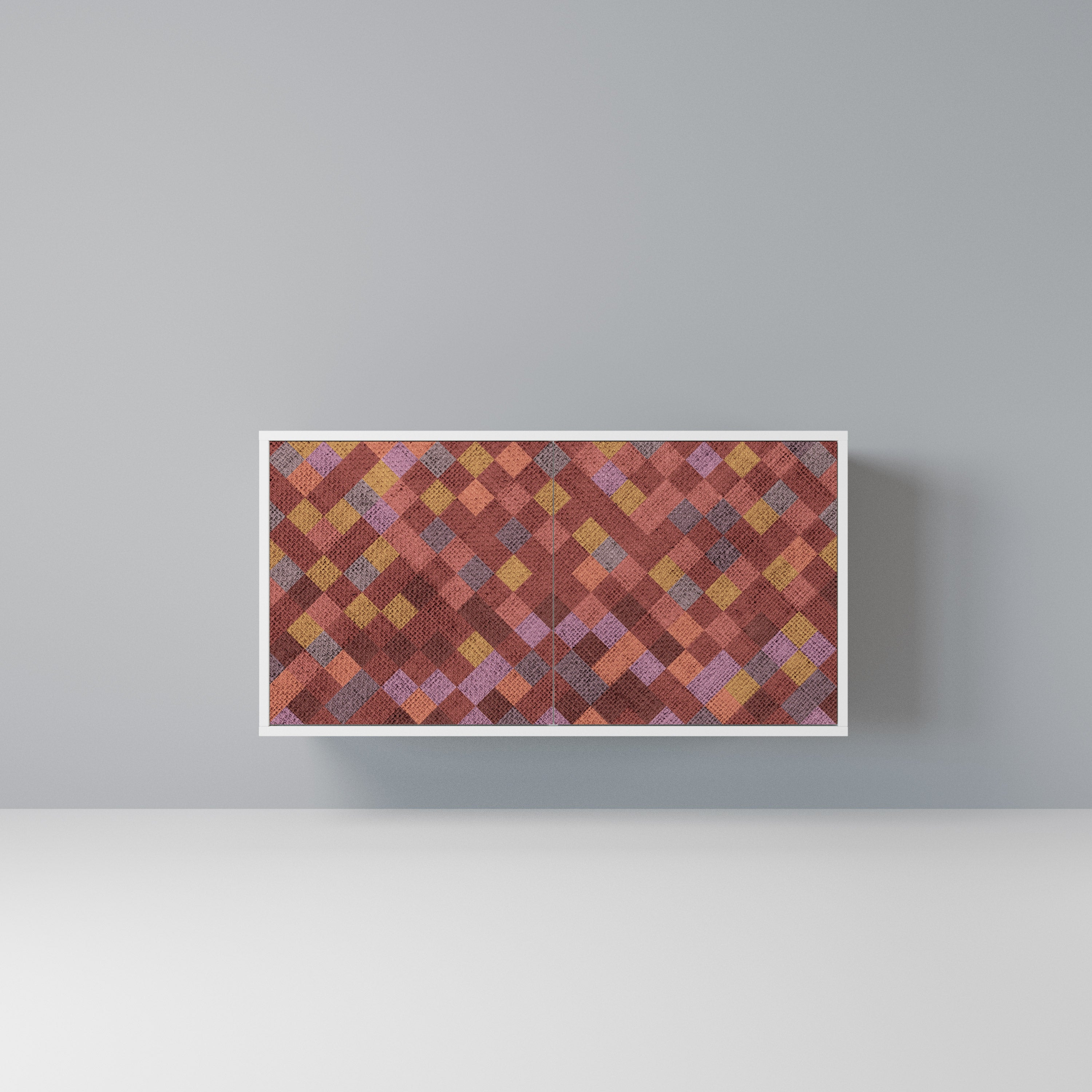 PAINTED SQUARES Komoda 2-drzwiowa korpus Biały