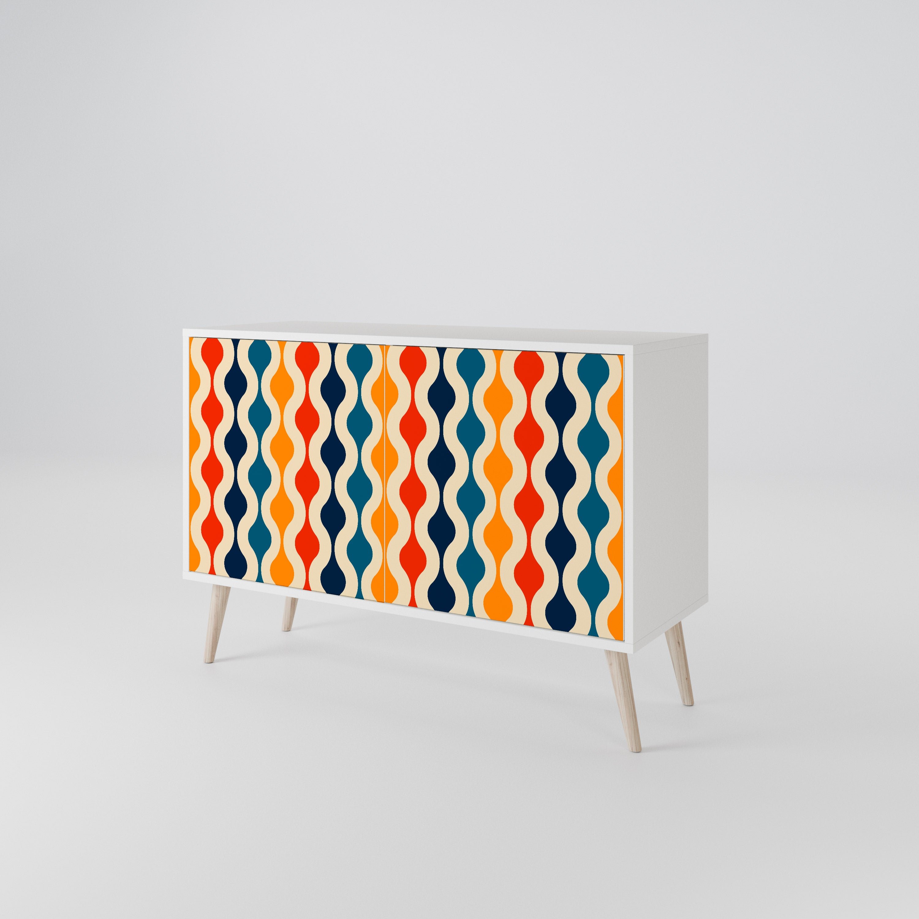 COLORFUL NOSTALGIA Komoda 2-drzwiowa korpus Biały