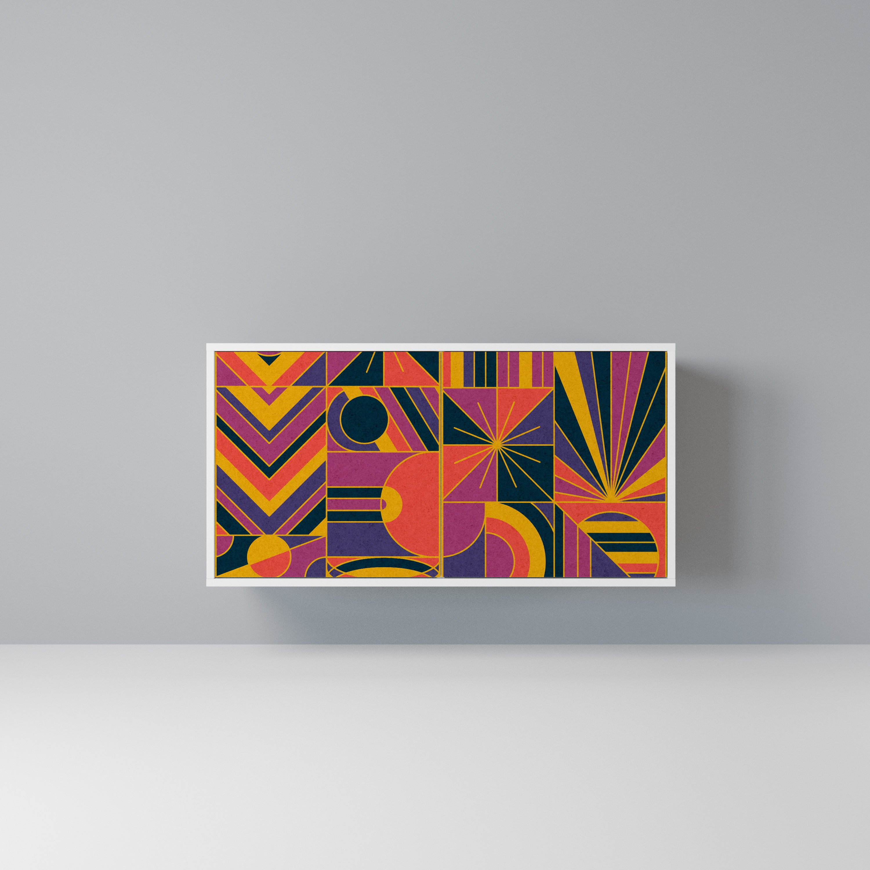 ELECTRIC PATTERNS Komoda 2-drzwiowa korpus Biały