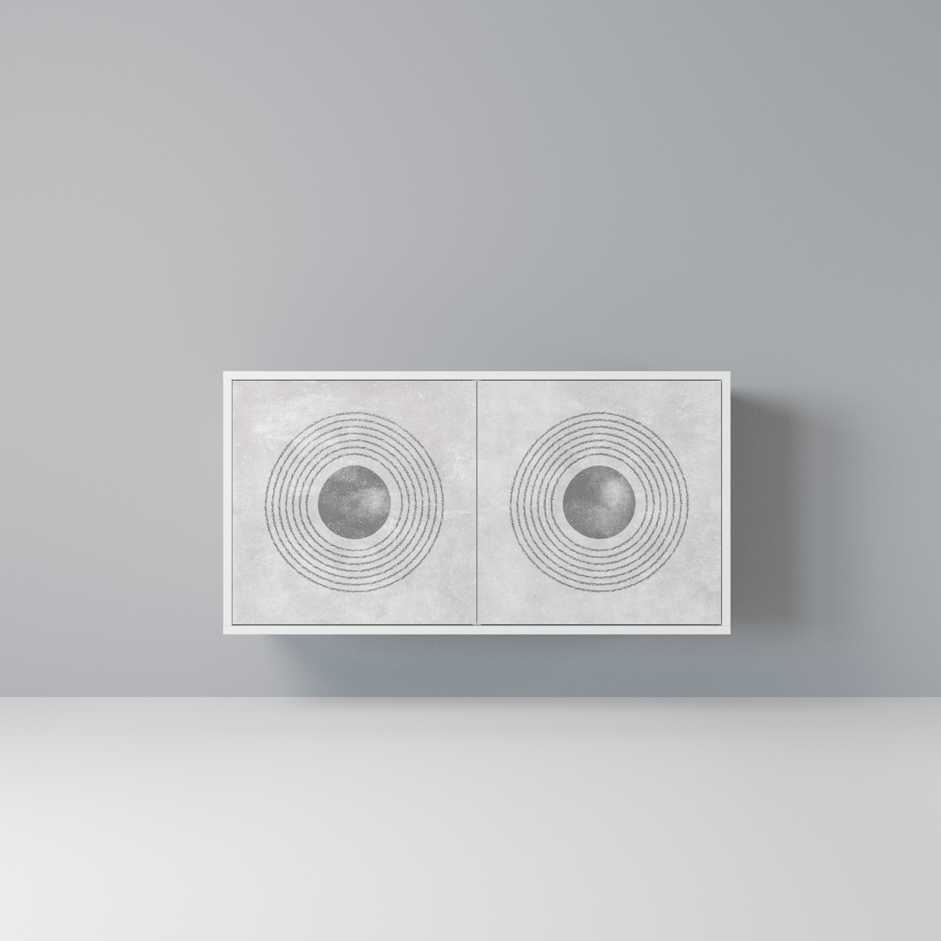 SOLID CIRCLES Komoda 2-drzwiowa korpus Biały