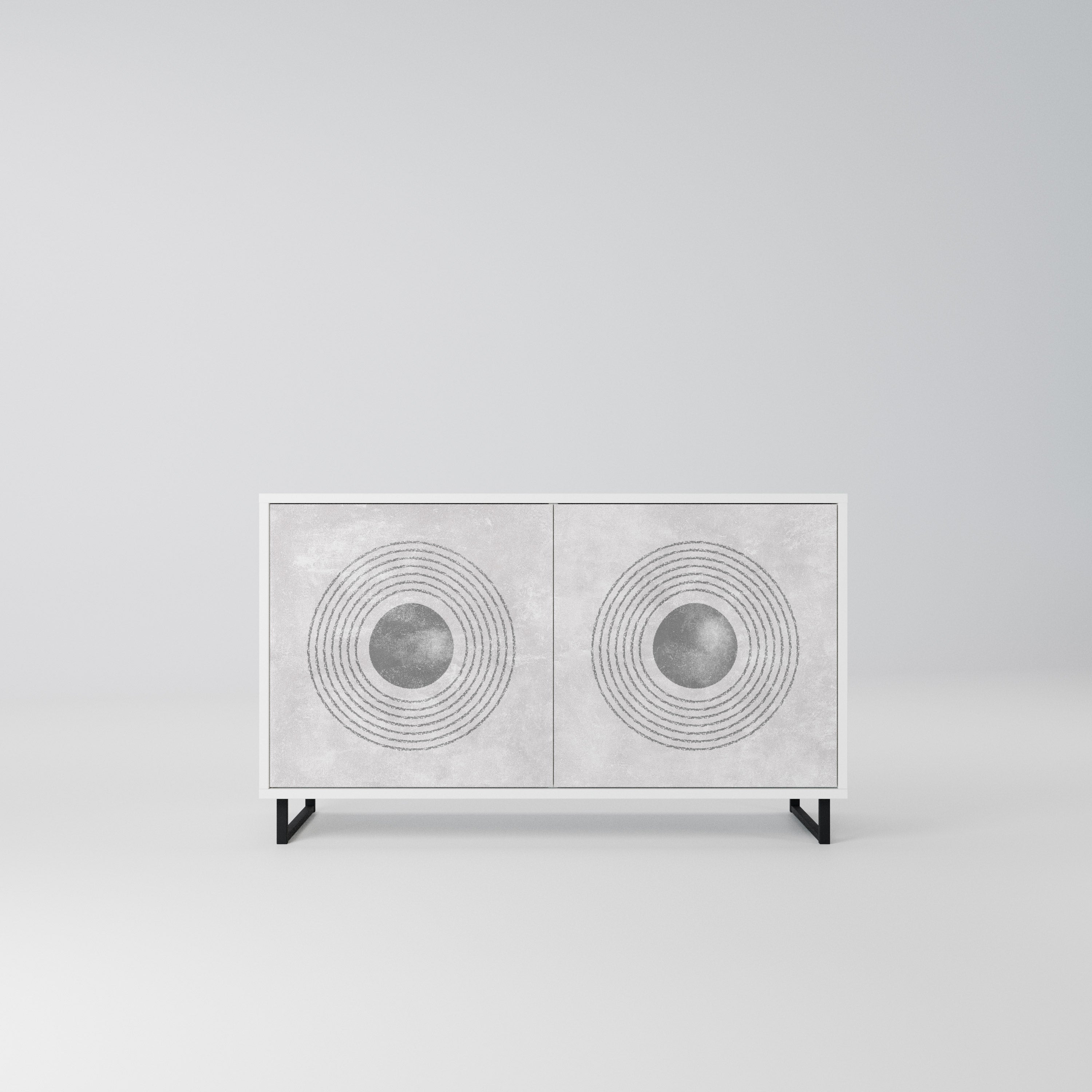 SOLID CIRCLES Komoda 2-drzwiowa korpus Biały