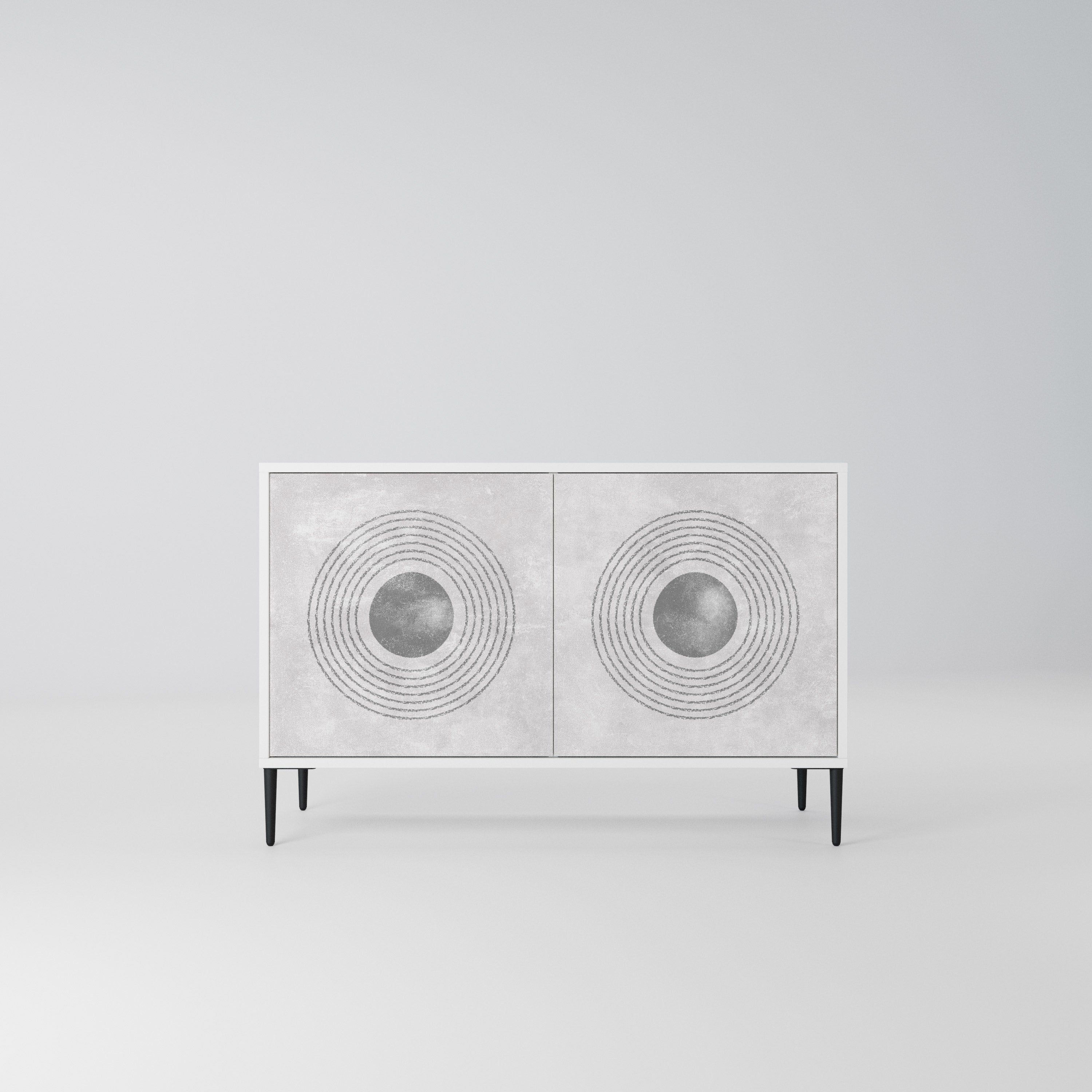 SOLID CIRCLES Komoda 2-drzwiowa korpus Biały