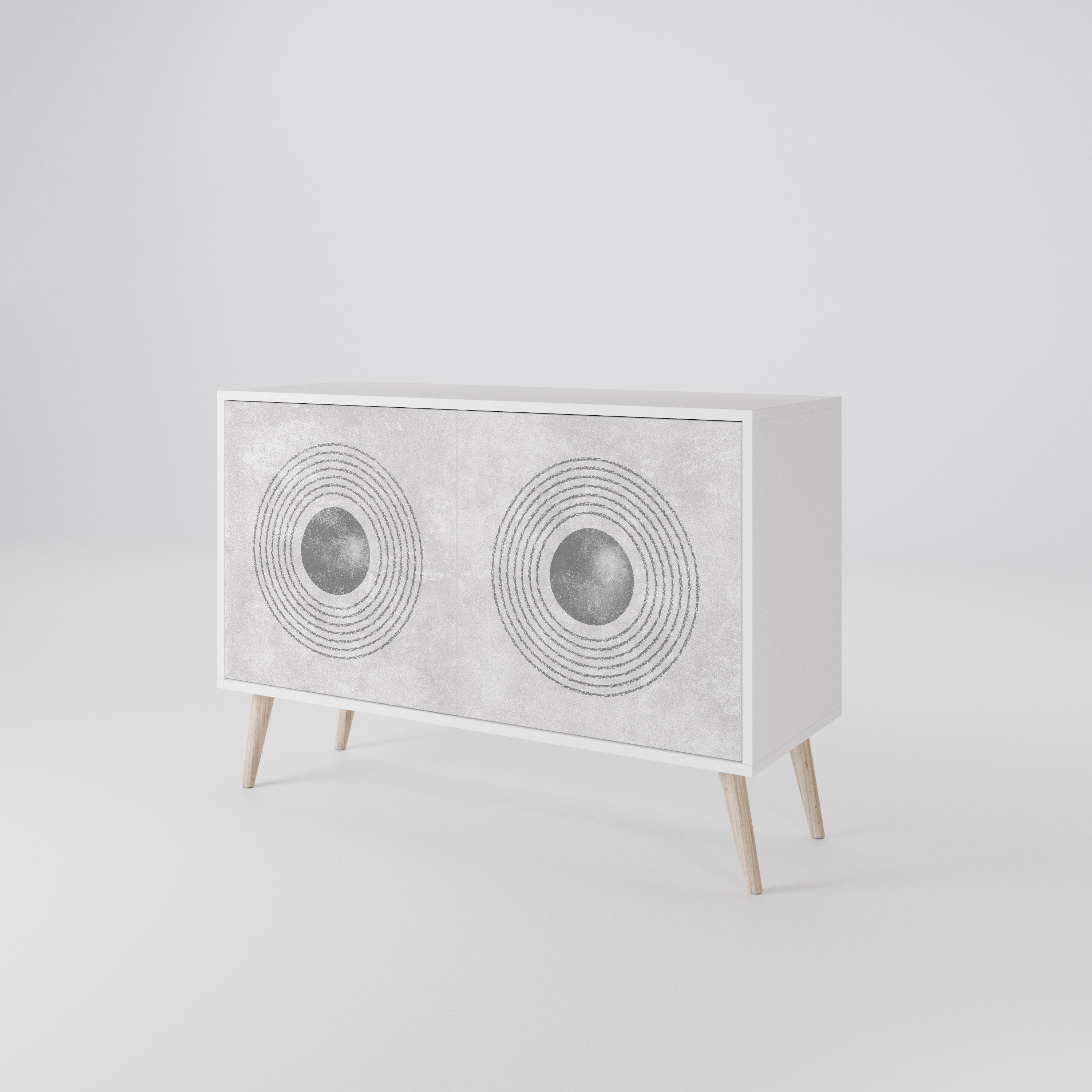SOLID CIRCLES Komoda 2-drzwiowa korpus Biały