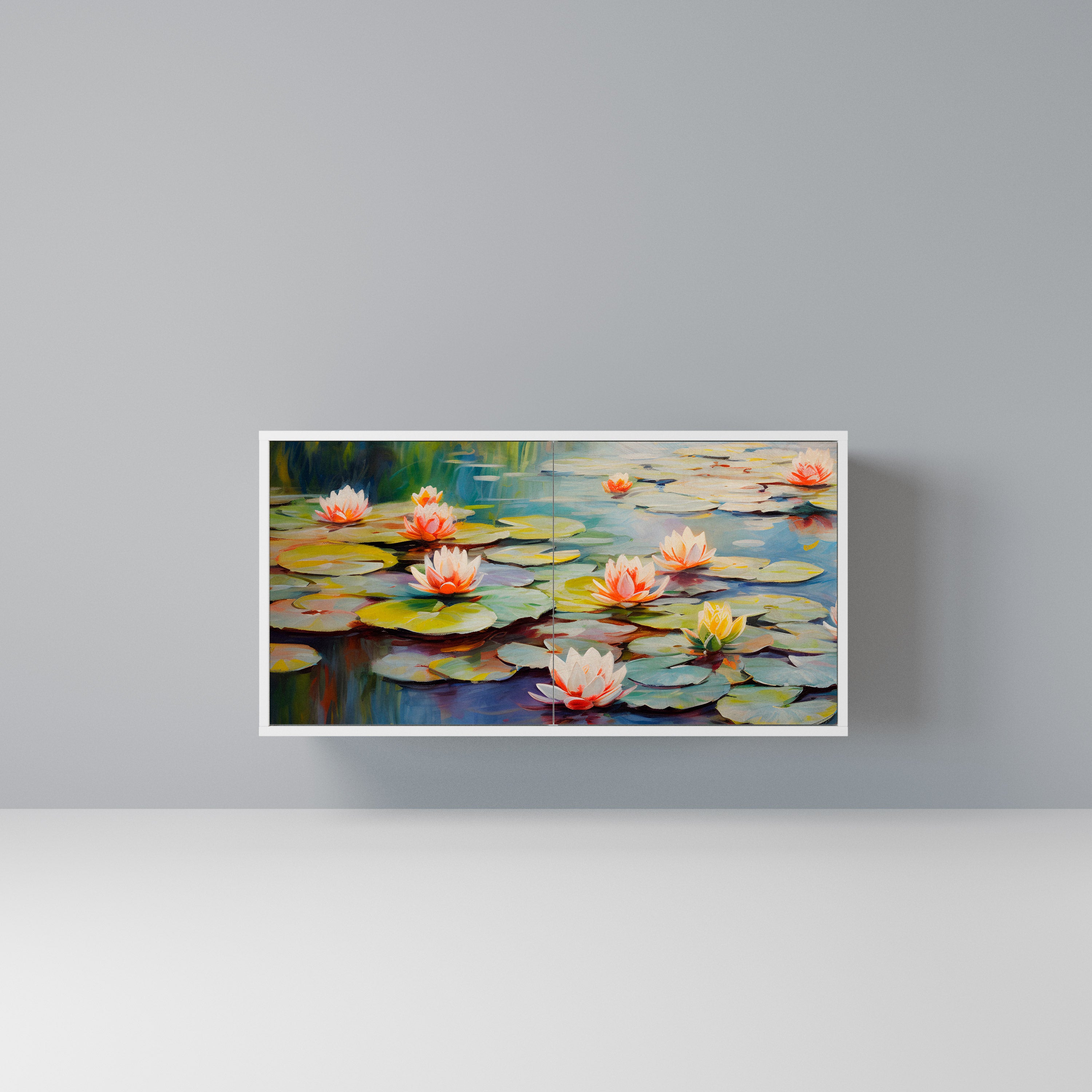 BLOOMING WATERS Komoda 2-drzwiowa korpus Biały