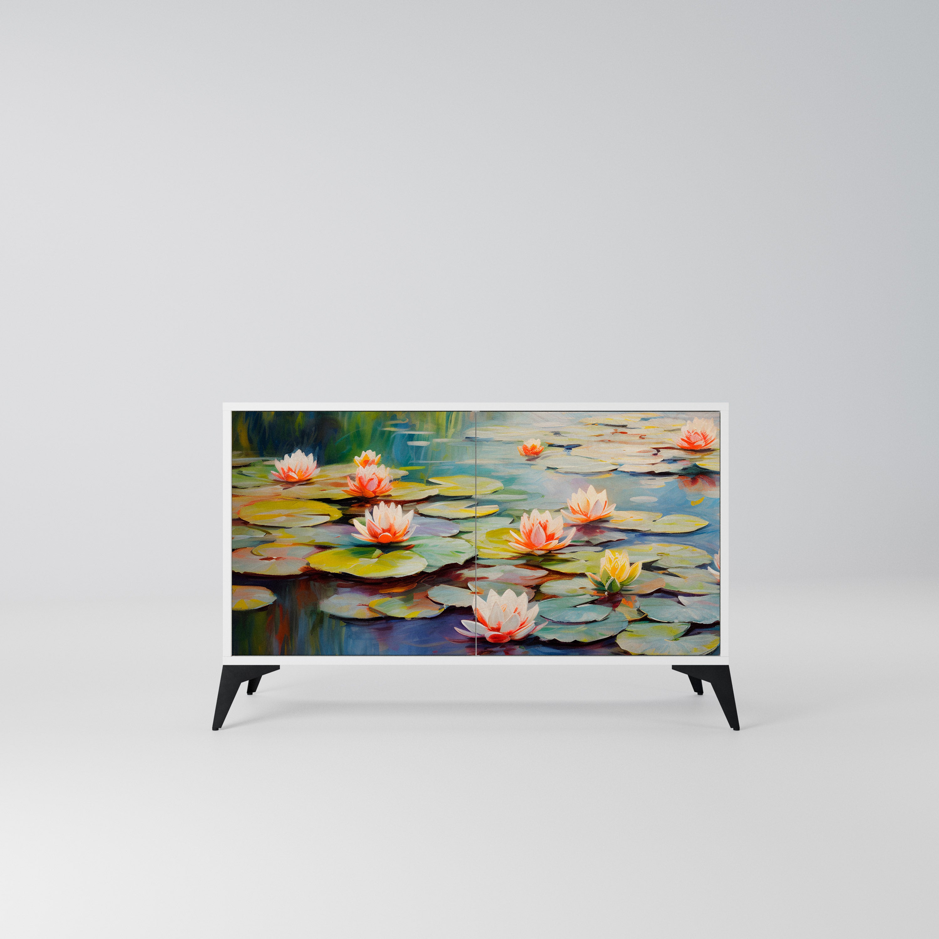 BLOOMING WATERS Komoda 2-drzwiowa korpus Biały