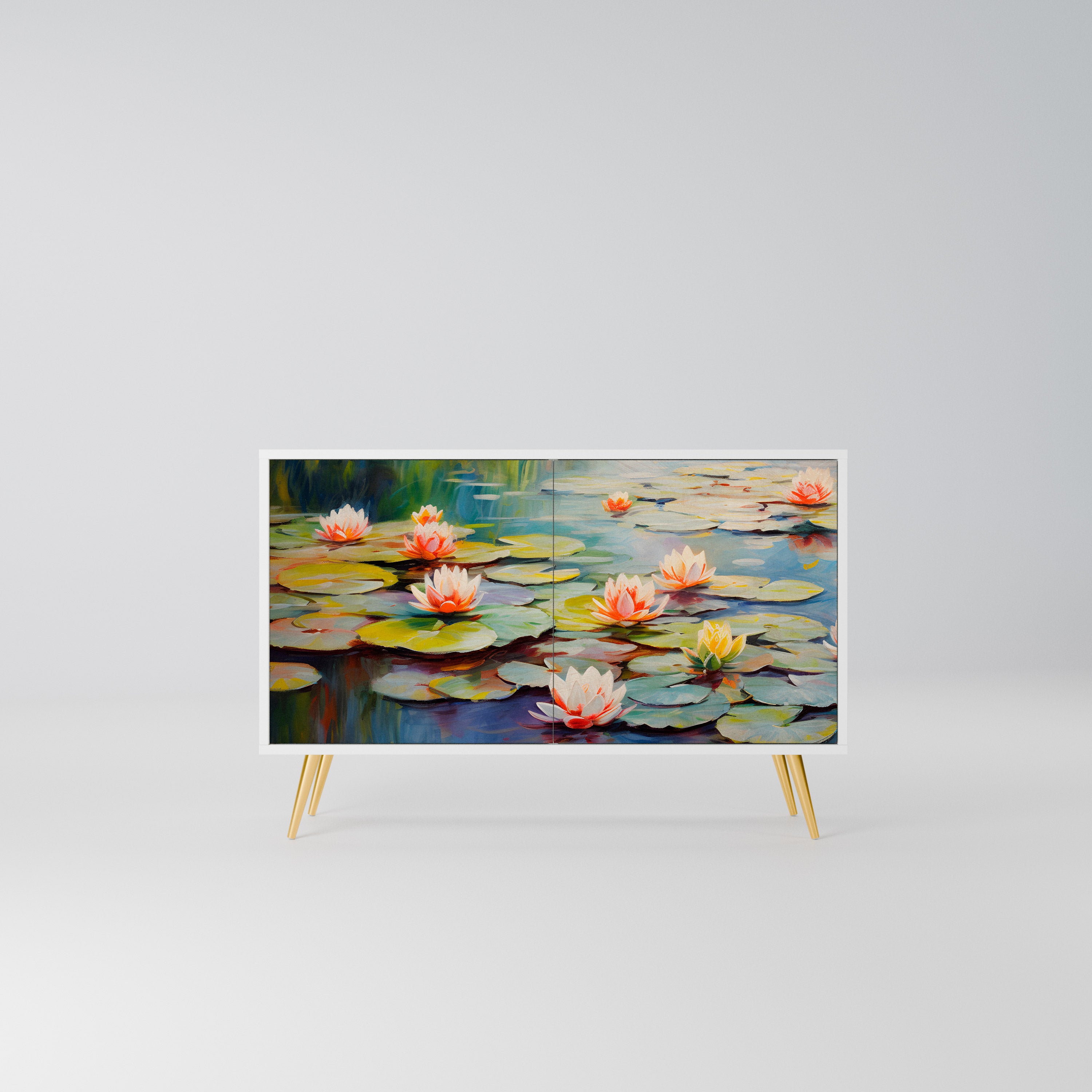 BLOOMING WATERS Komoda 2-drzwiowa korpus Biały
