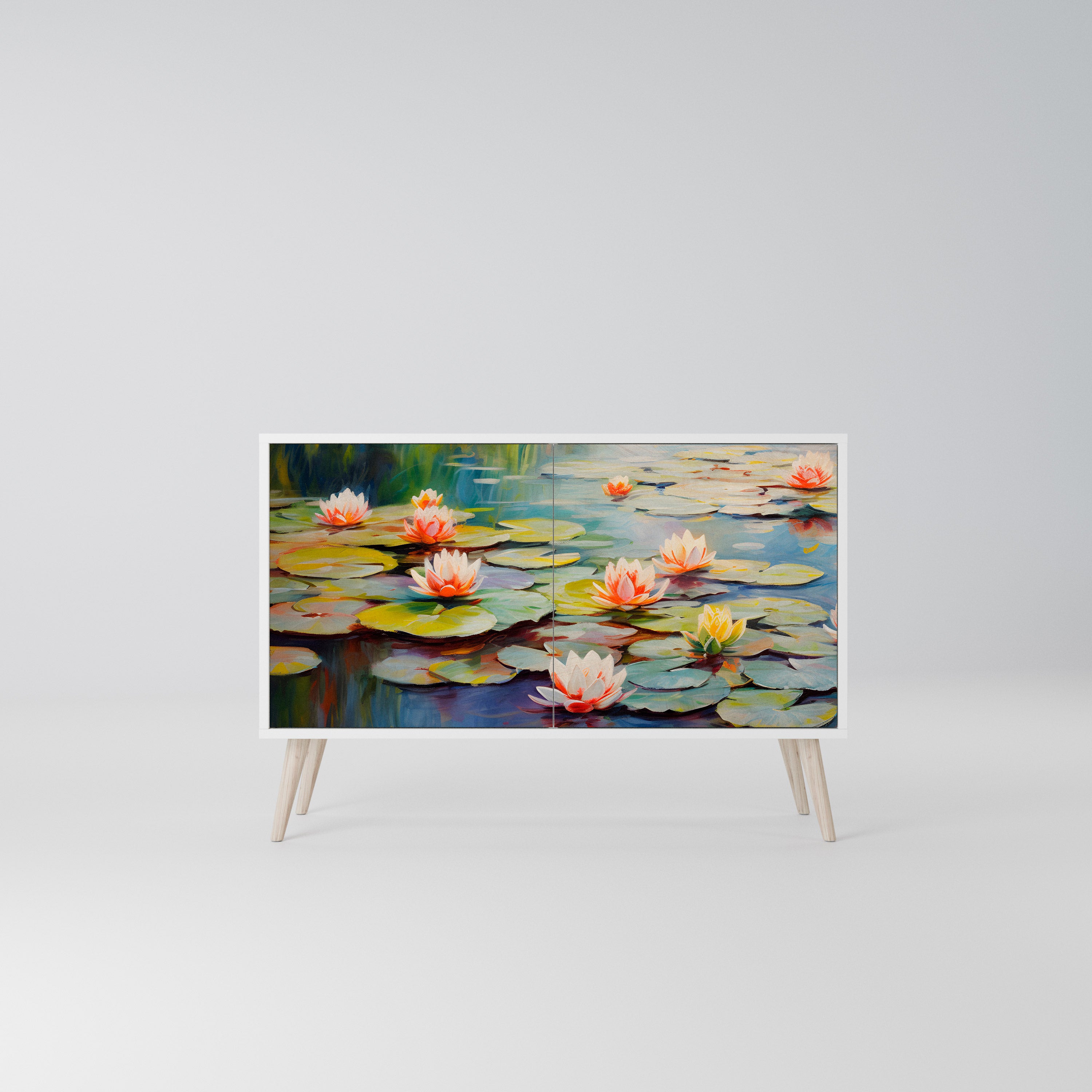 BLOOMING WATERS Komoda 2-drzwiowa korpus Biały