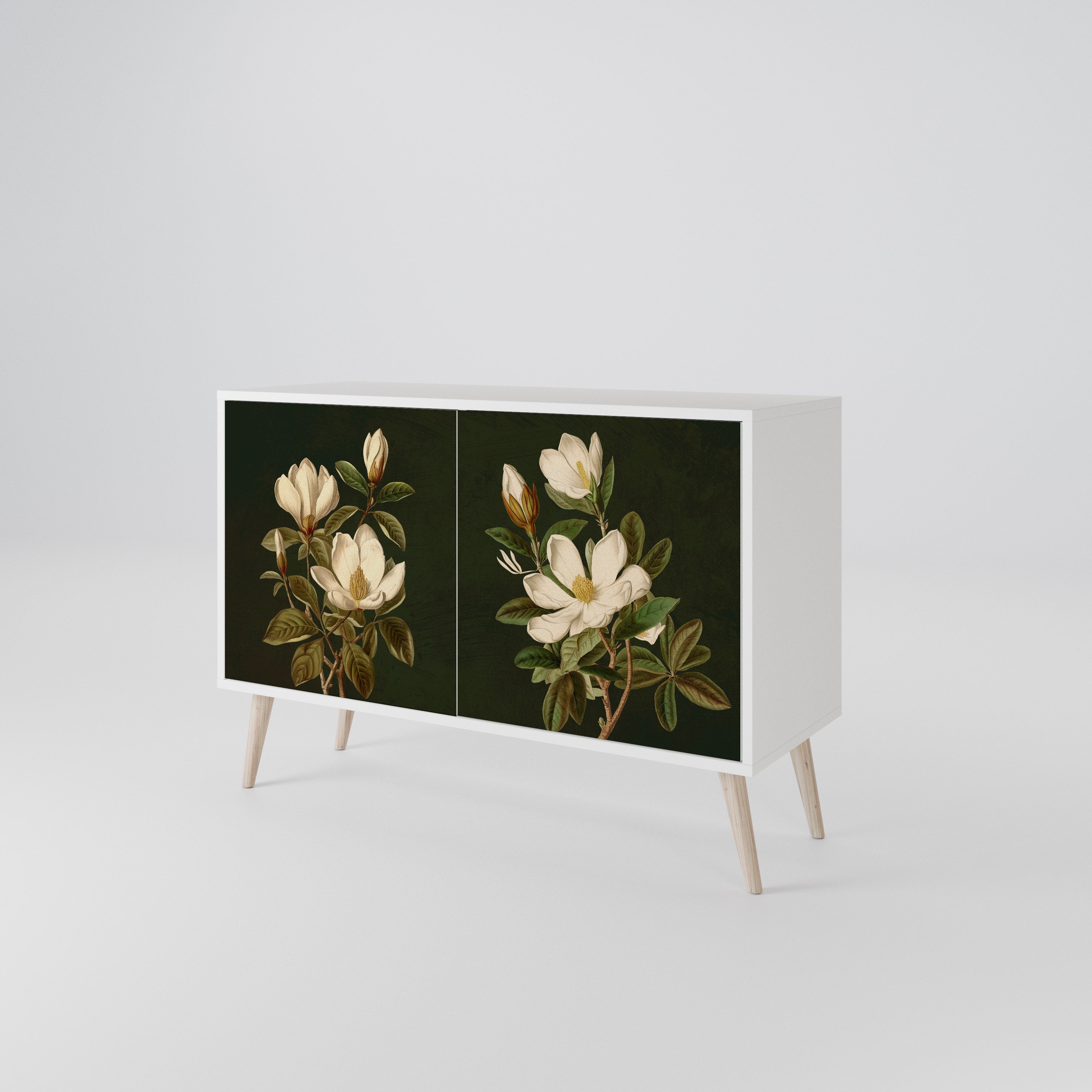 FLORAL NOIR Komoda 2-drzwiowa korpus Biały