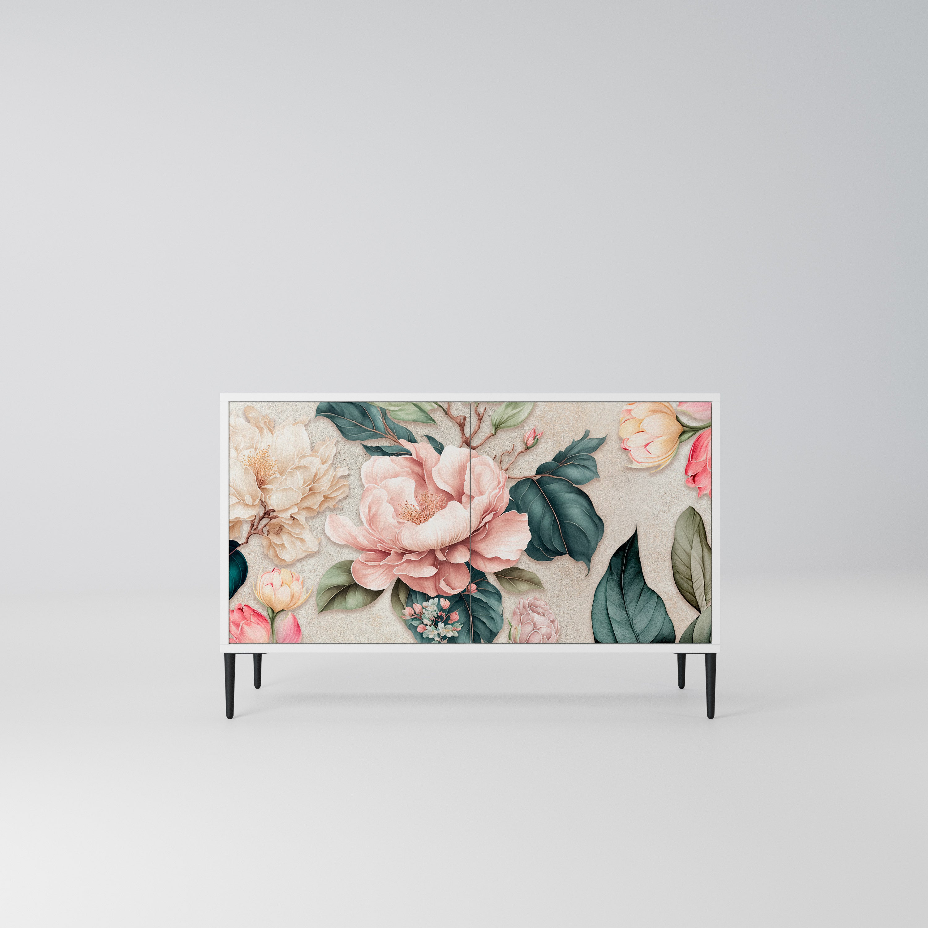 FLORAL GRACE Komoda 2-drzwiowa korpus Biały