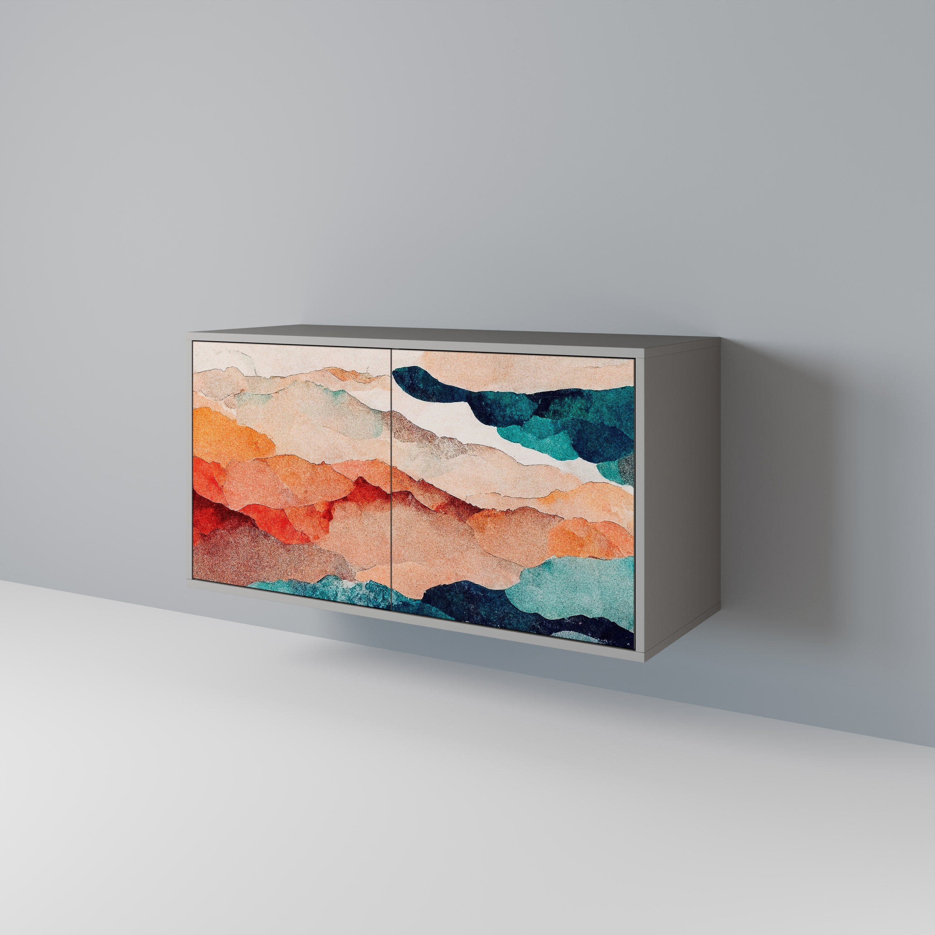 ABSTRACT LANDSCAPE Komoda 2-drzwiowa korpus Szary