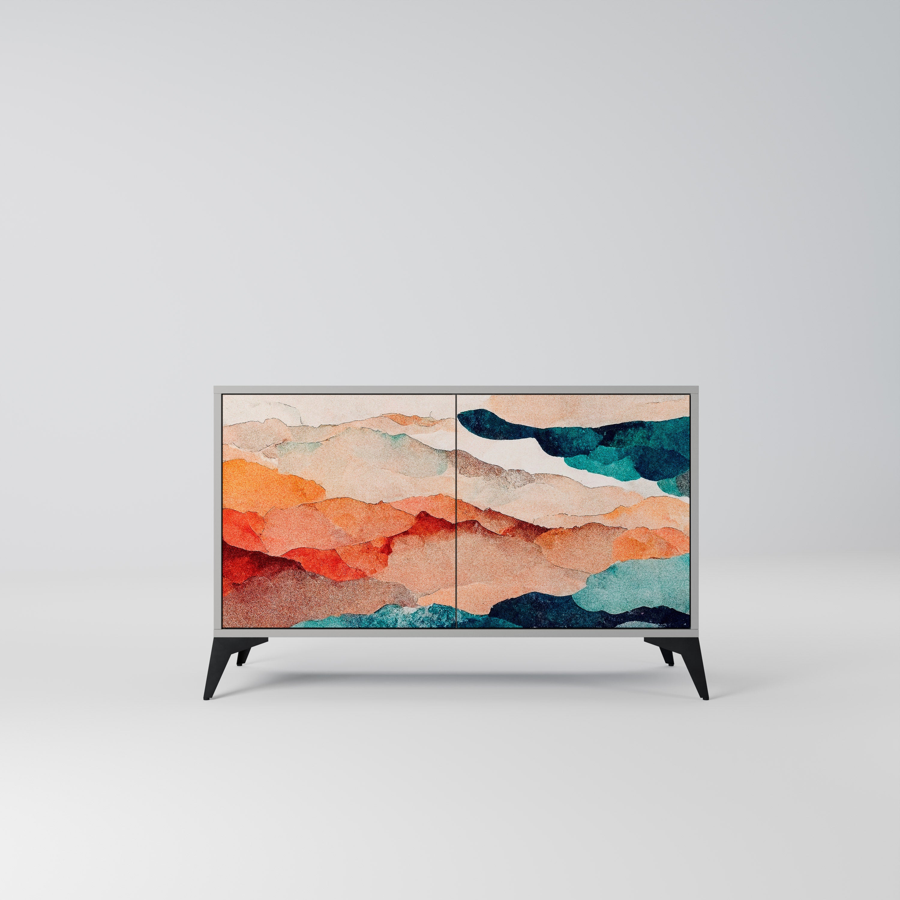 ABSTRACT LANDSCAPE Komoda 2-drzwiowa korpus Szary