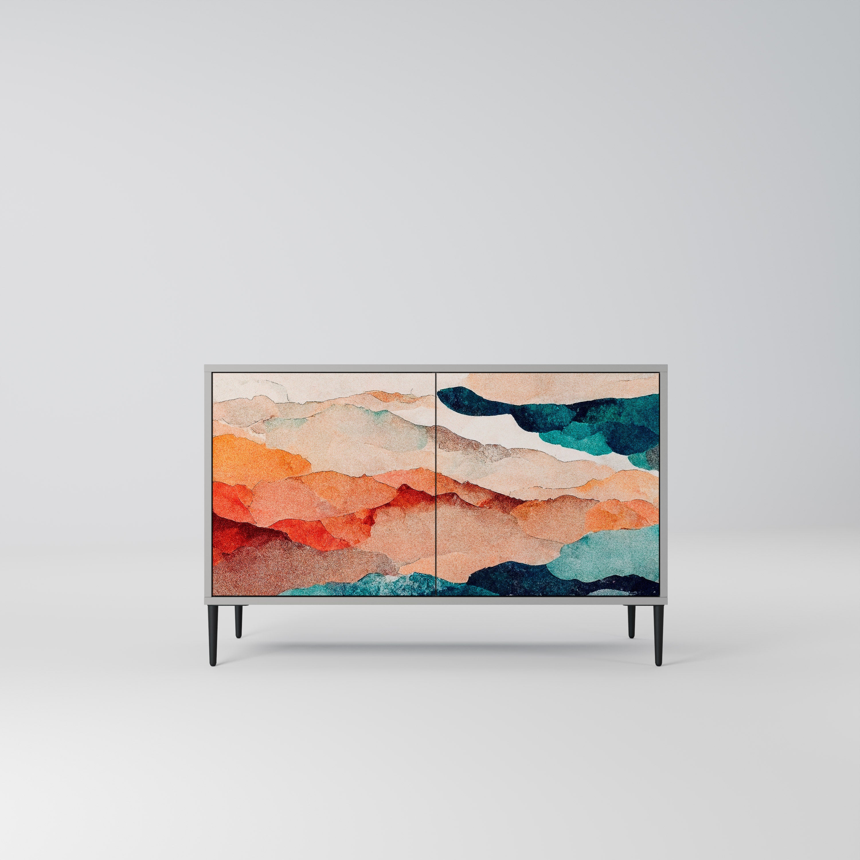 ABSTRACT LANDSCAPE Komoda 2-drzwiowa korpus Szary