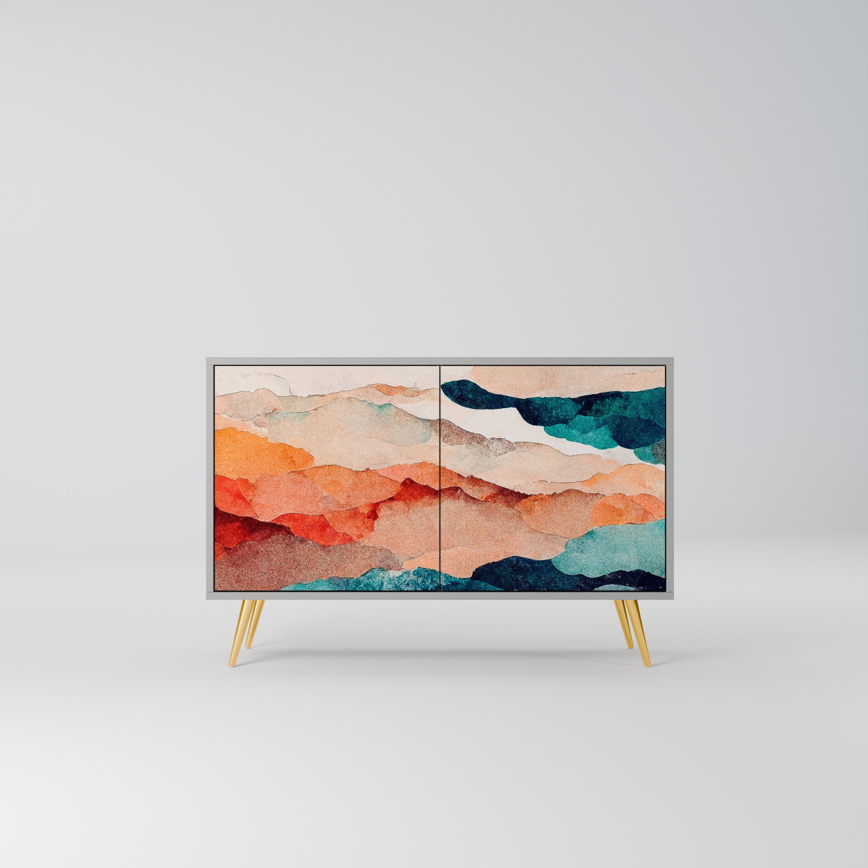 ABSTRACT LANDSCAPE Komoda 2-drzwiowa korpus Szary