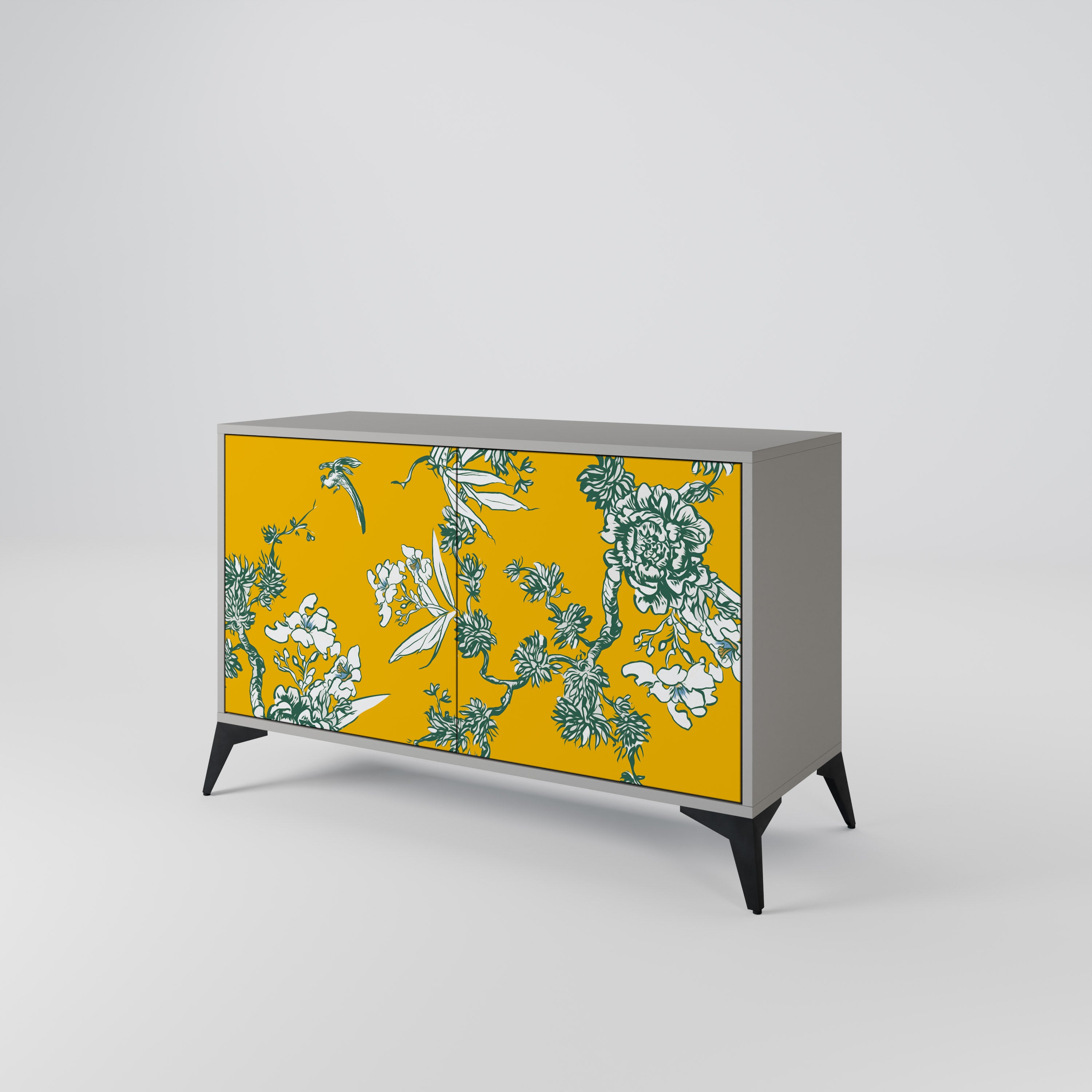 YELLOW CHINOISERIE Komoda 2-drzwiowa korpus Szary