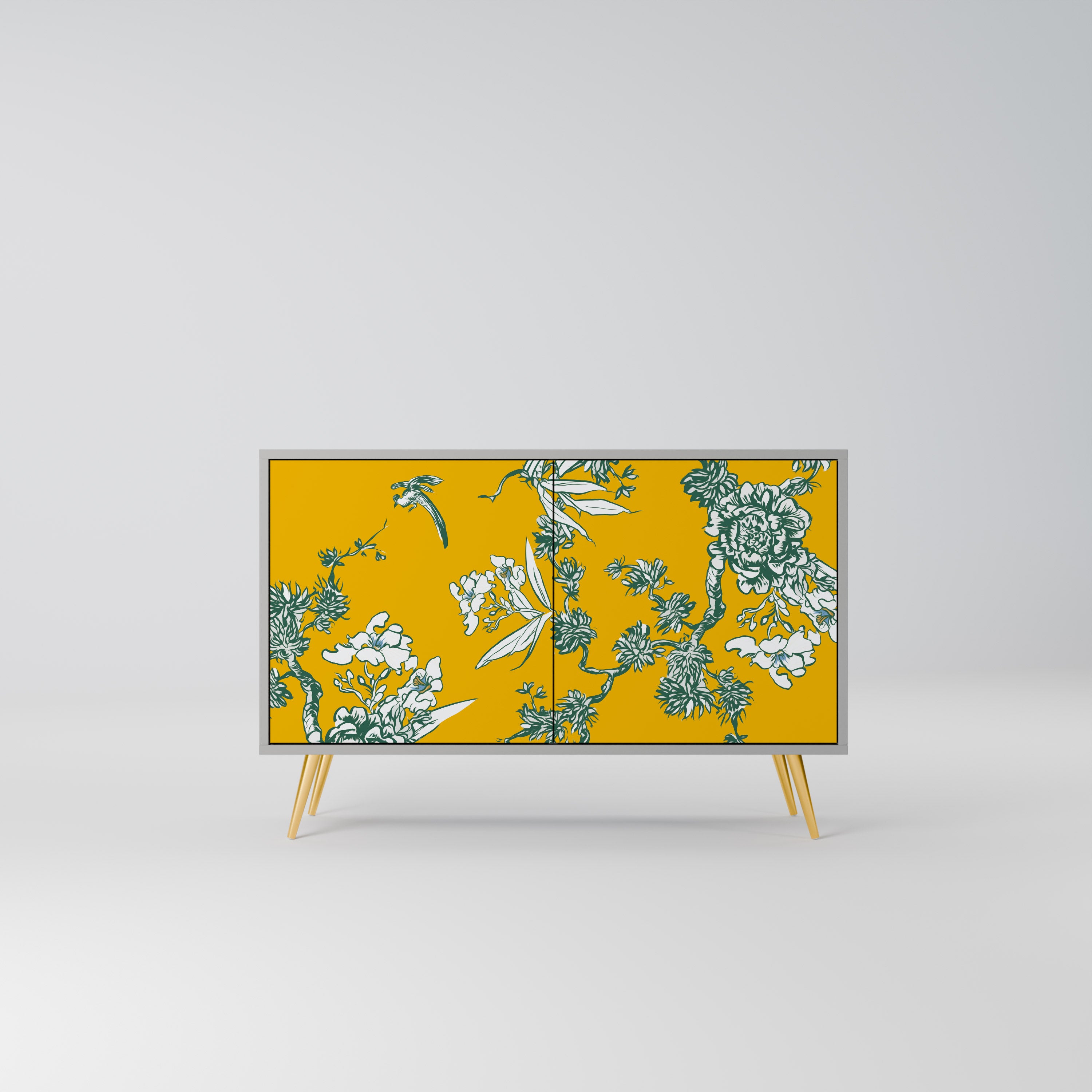 YELLOW CHINOISERIE Komoda 2-drzwiowa korpus Szary