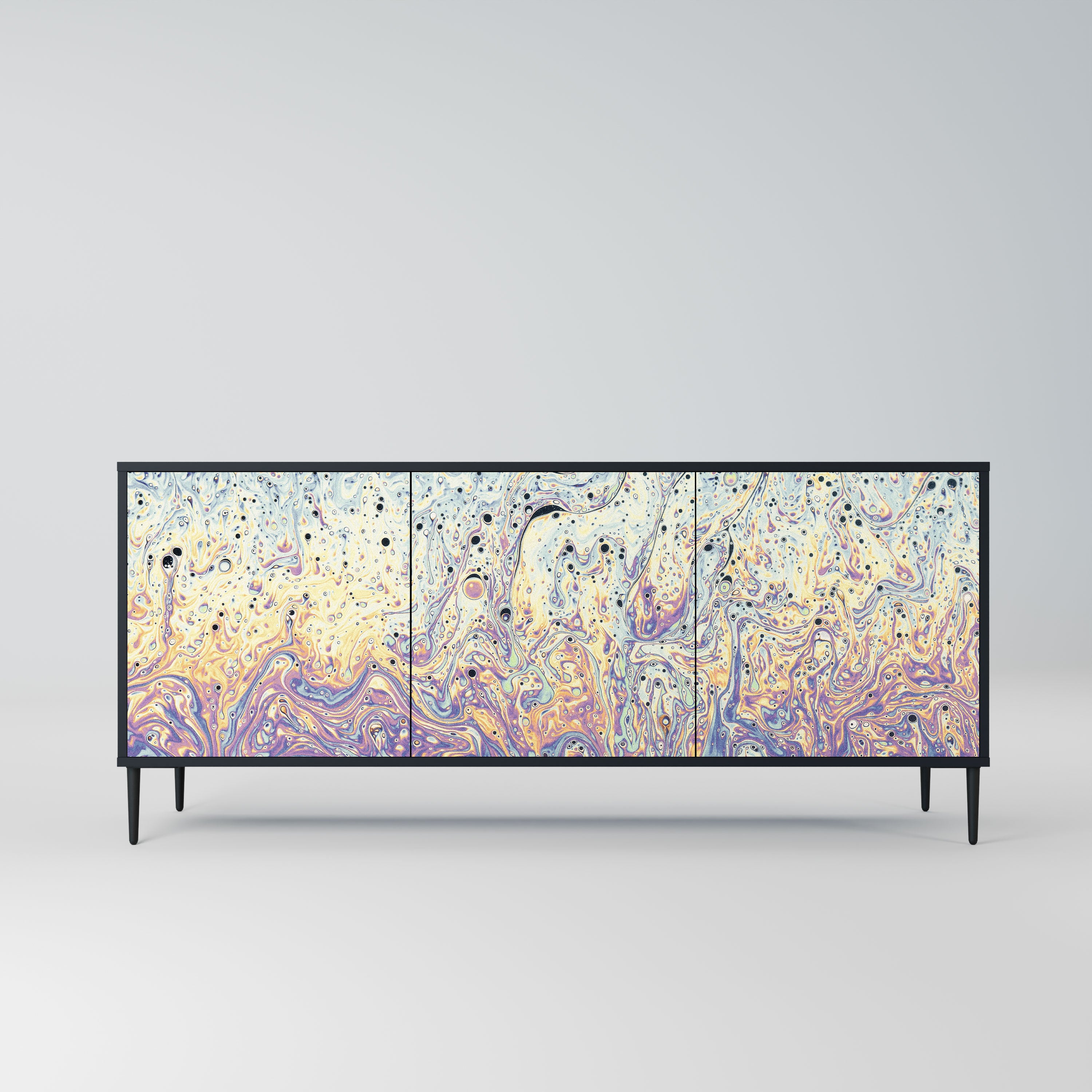 MOSAIC OF COLORS Komoda 3-drzwiowa korpus Czarny