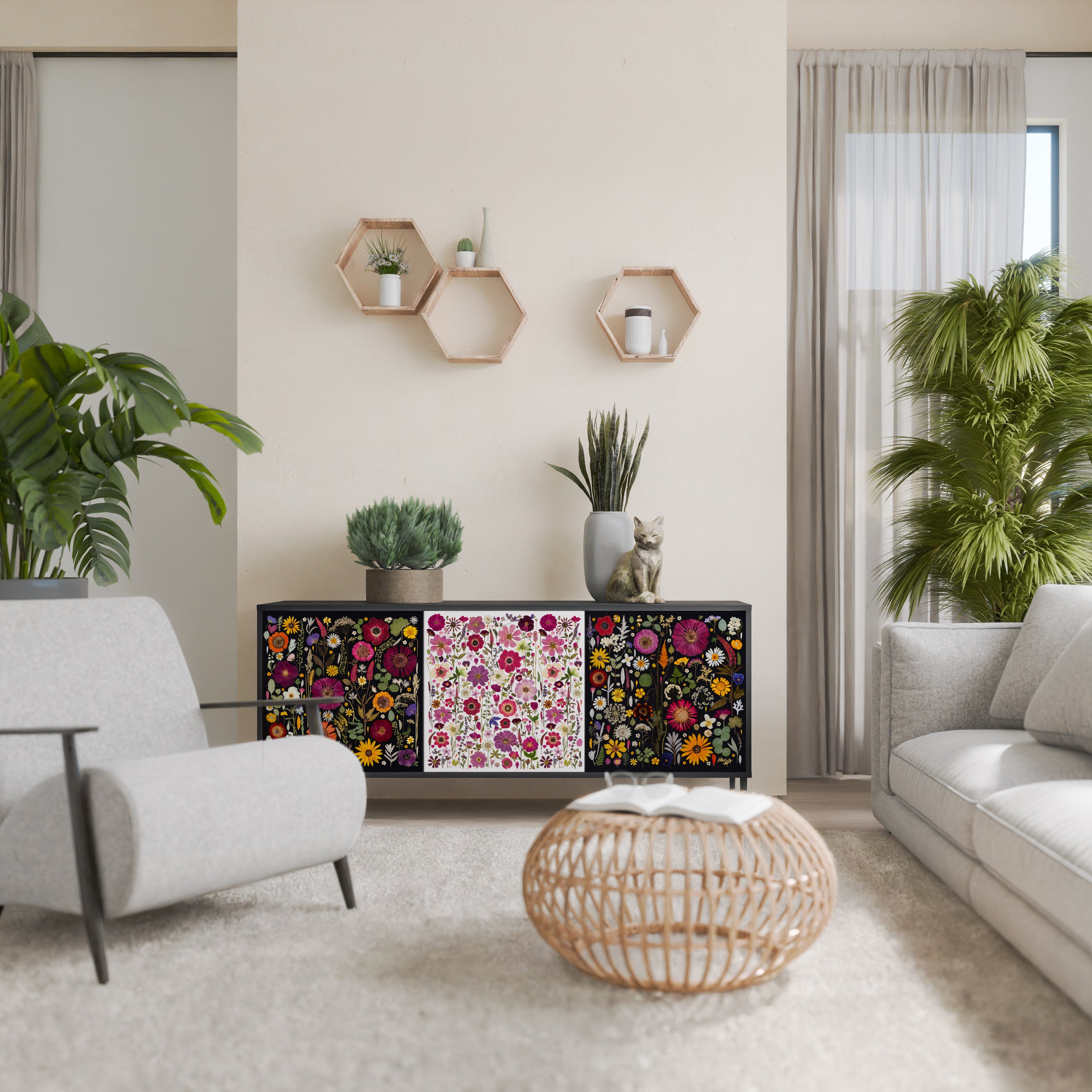 DAYNITE GARDEN Komoda 3-drzwiowa korpus Czarny