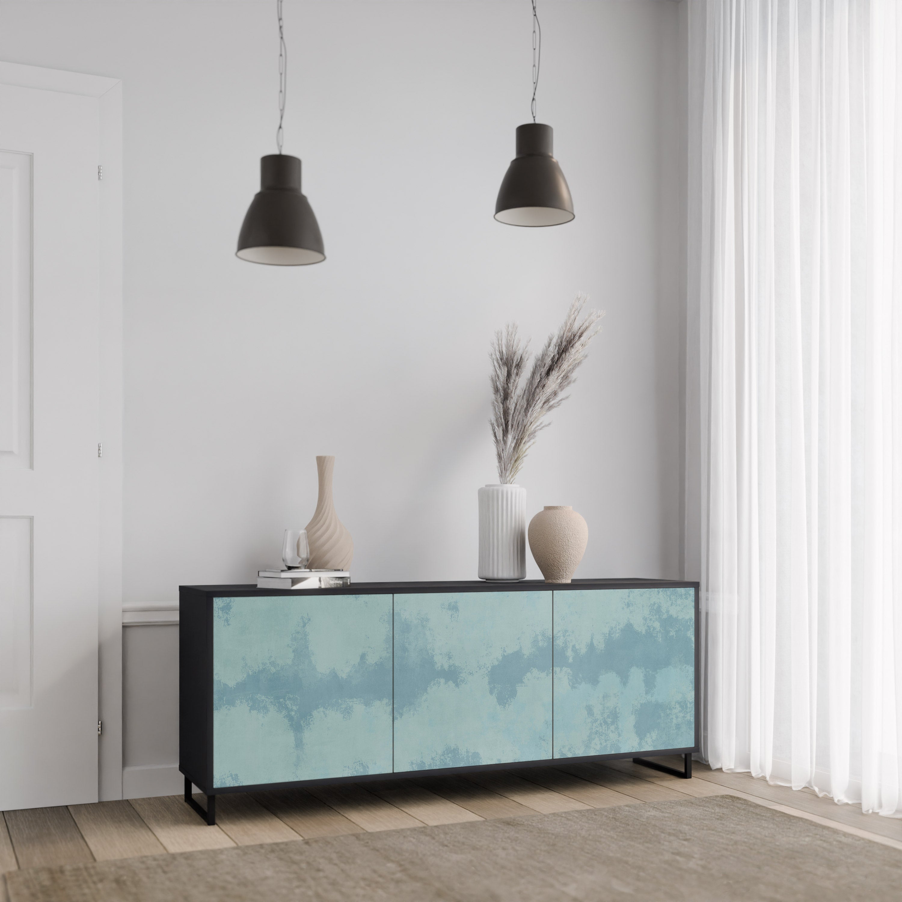SKY WASH Komoda 3-drzwiowa korpus Czarny
