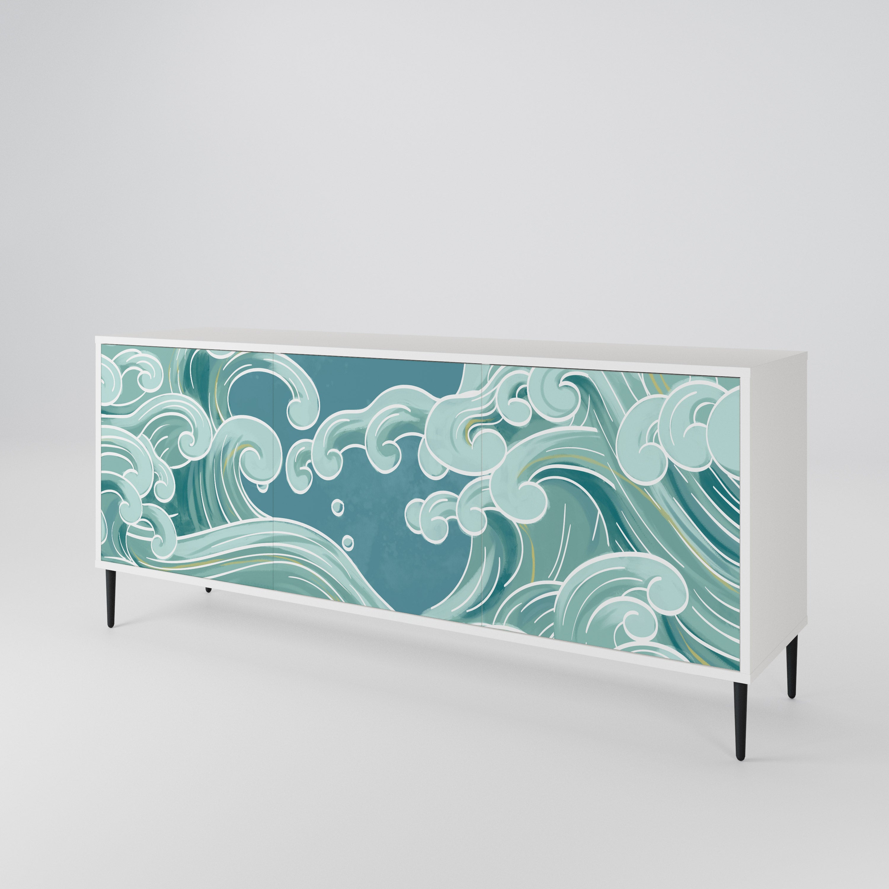 ASIAN SWAY Komoda 3-drzwiowa korpus Biały