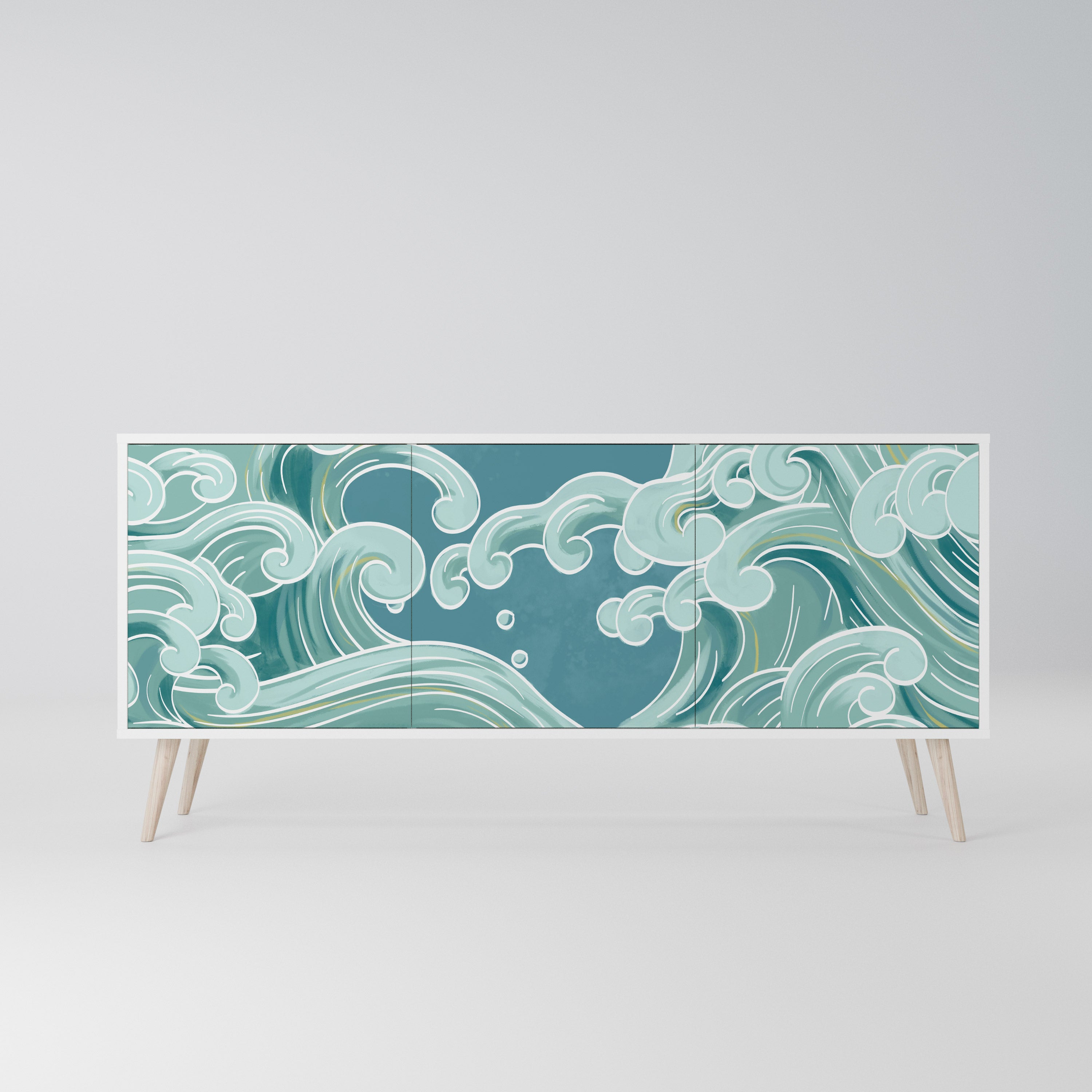 ASIAN SWAY Komoda 3-drzwiowa korpus Biały