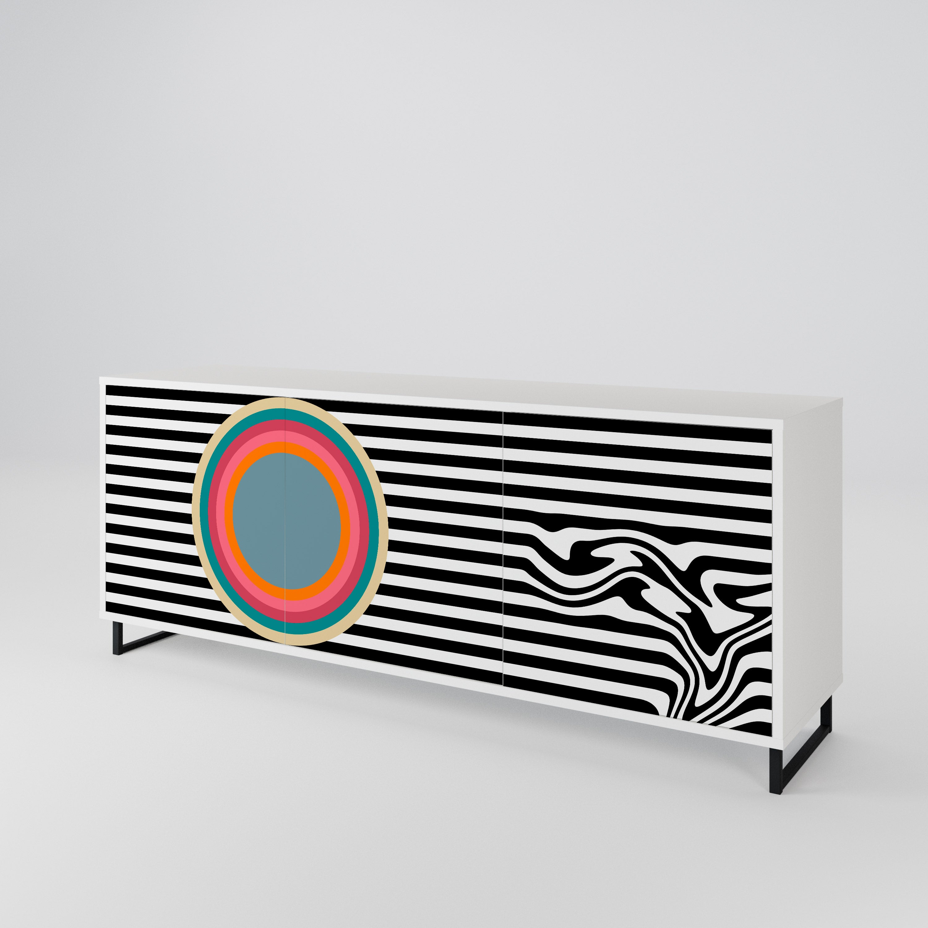 SPECTRA SHOWCASE Komoda 3-drzwiowa korpus Biały