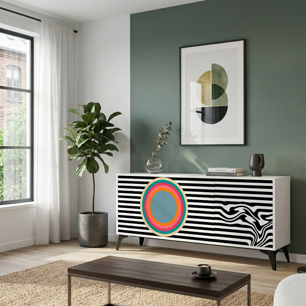 SPECTRA SHOWCASE Komoda 3-drzwiowa korpus Biały