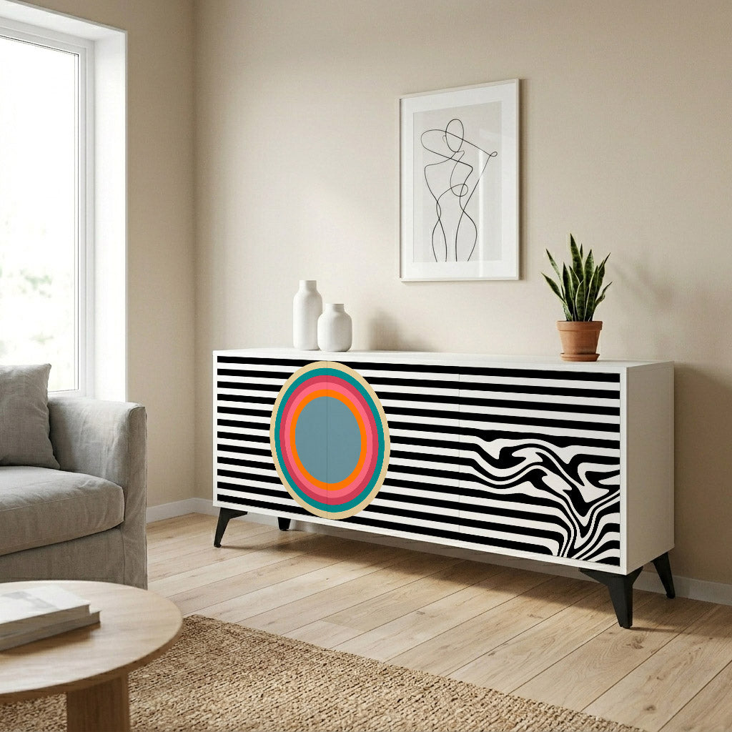 SPECTRA SHOWCASE Komoda 3-drzwiowa korpus Biały