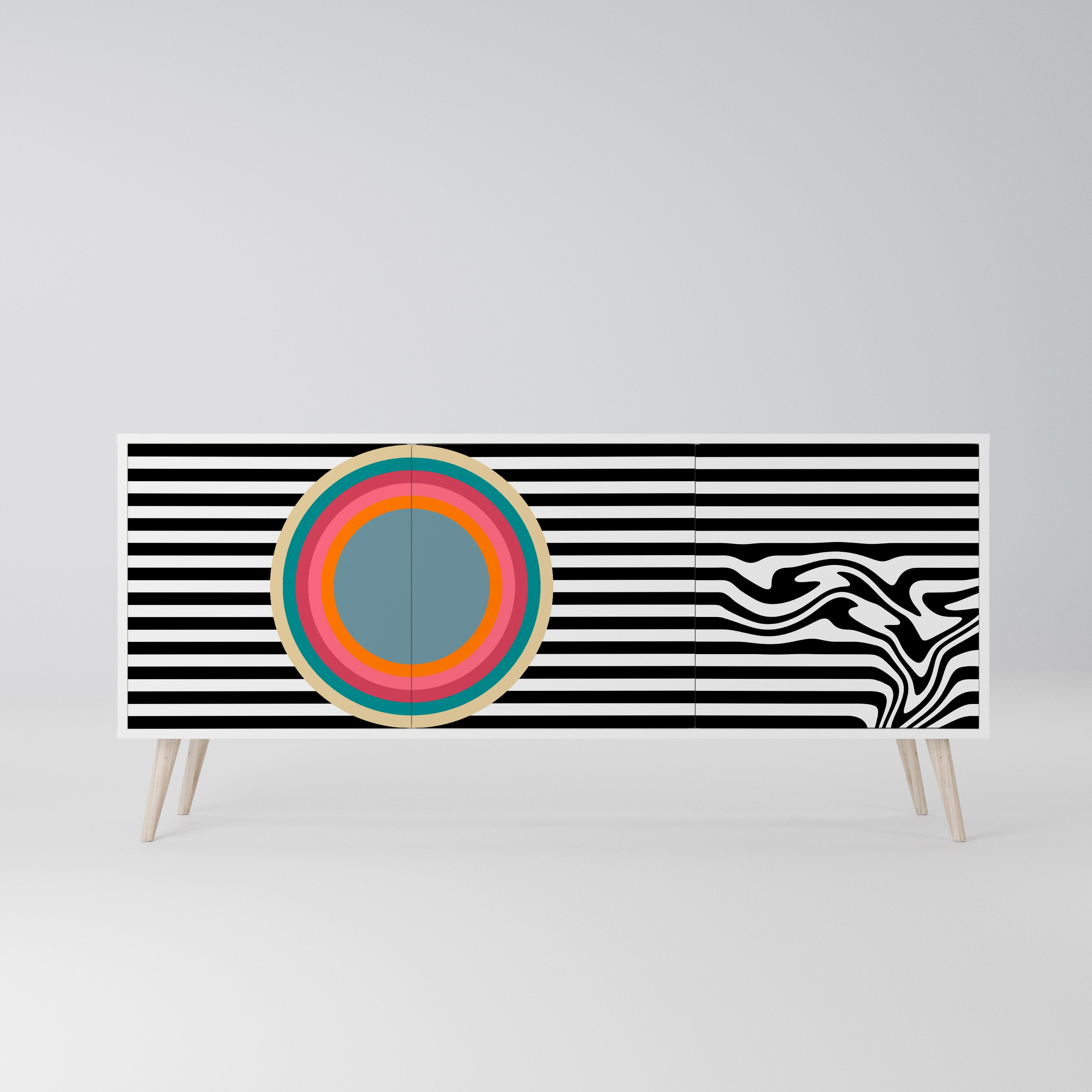 SPECTRA SHOWCASE Komoda 3-drzwiowa korpus Biały