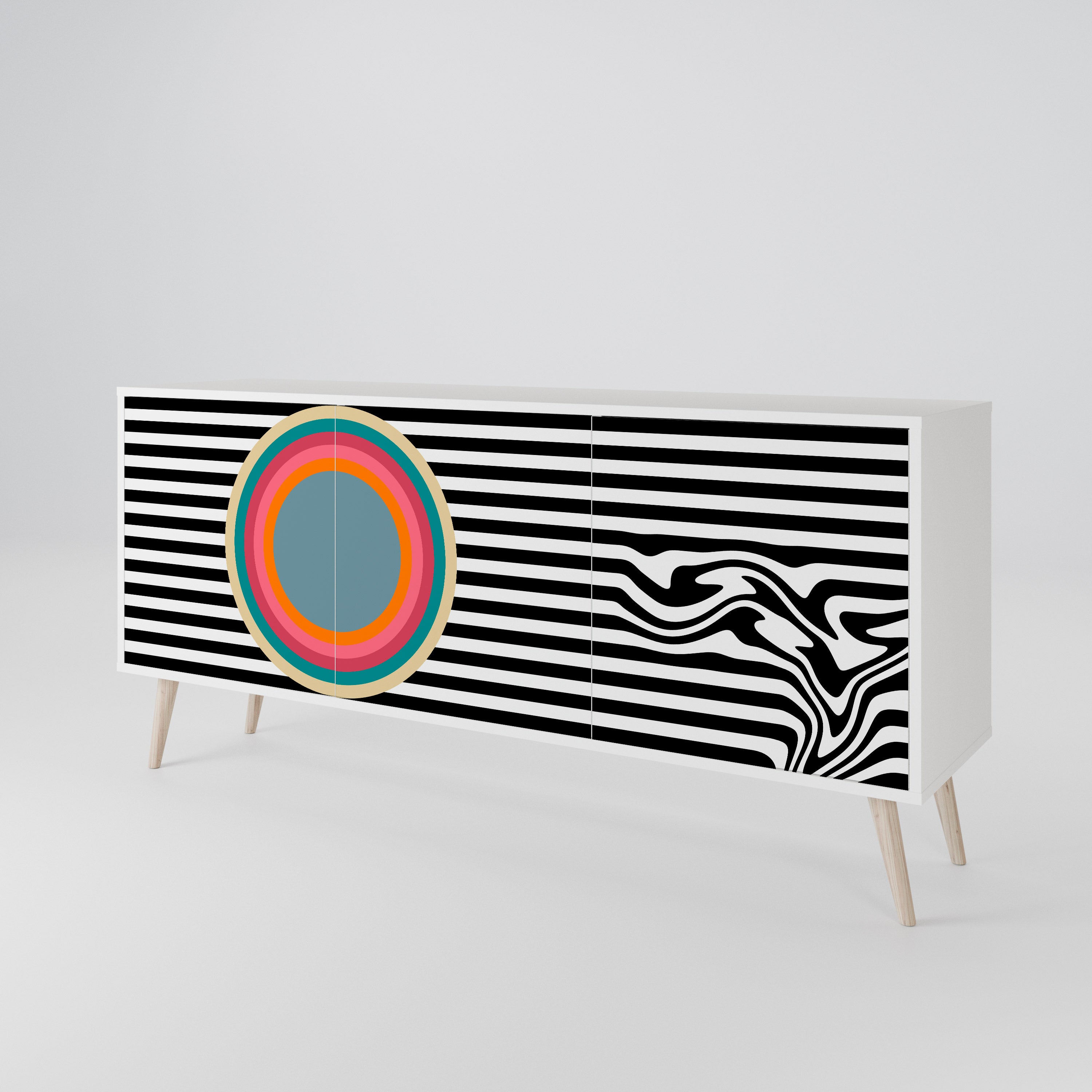 SPECTRA SHOWCASE Komoda 3-drzwiowa korpus Biały