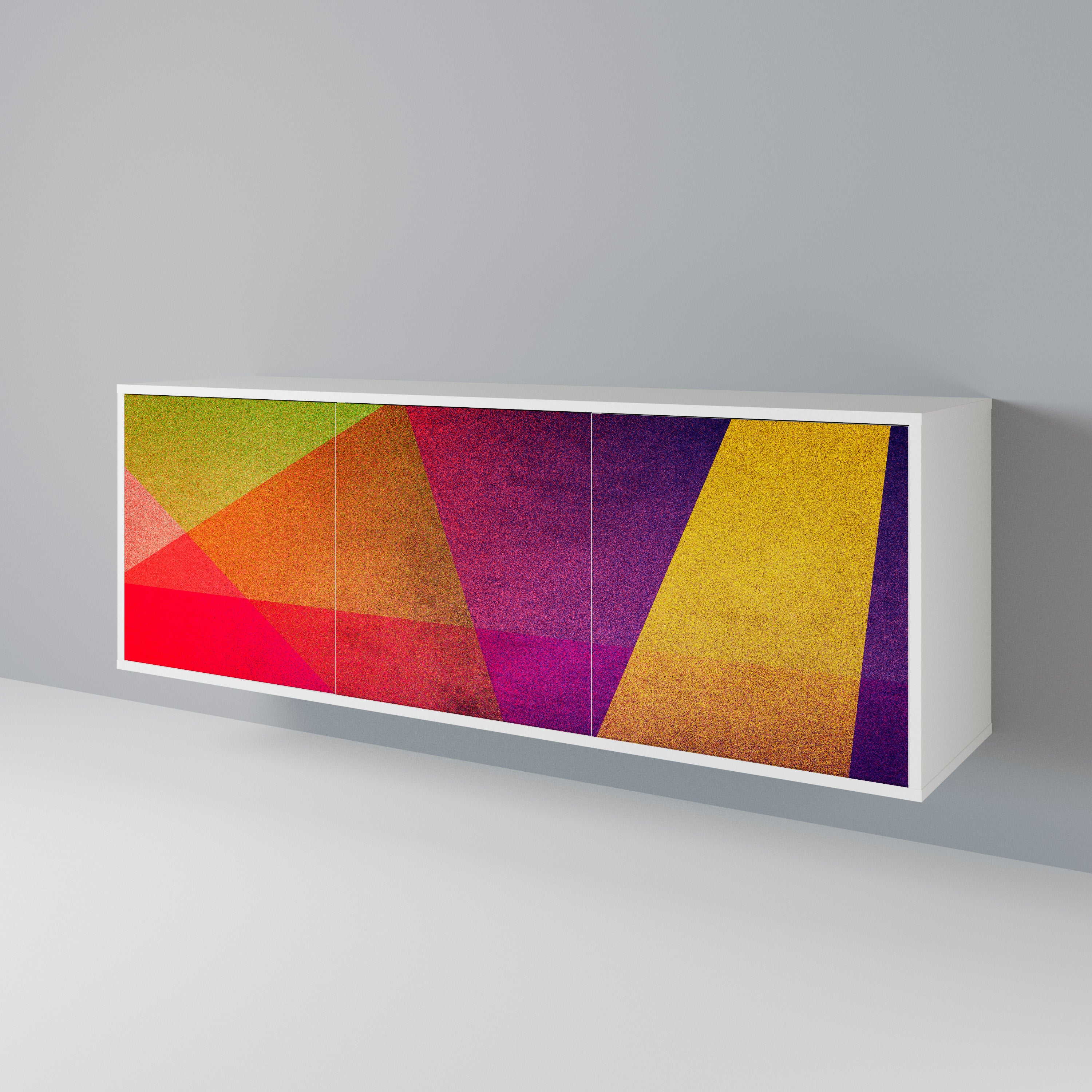 VIVID GEOMETRY Komoda 3-drzwiowa korpus Biały