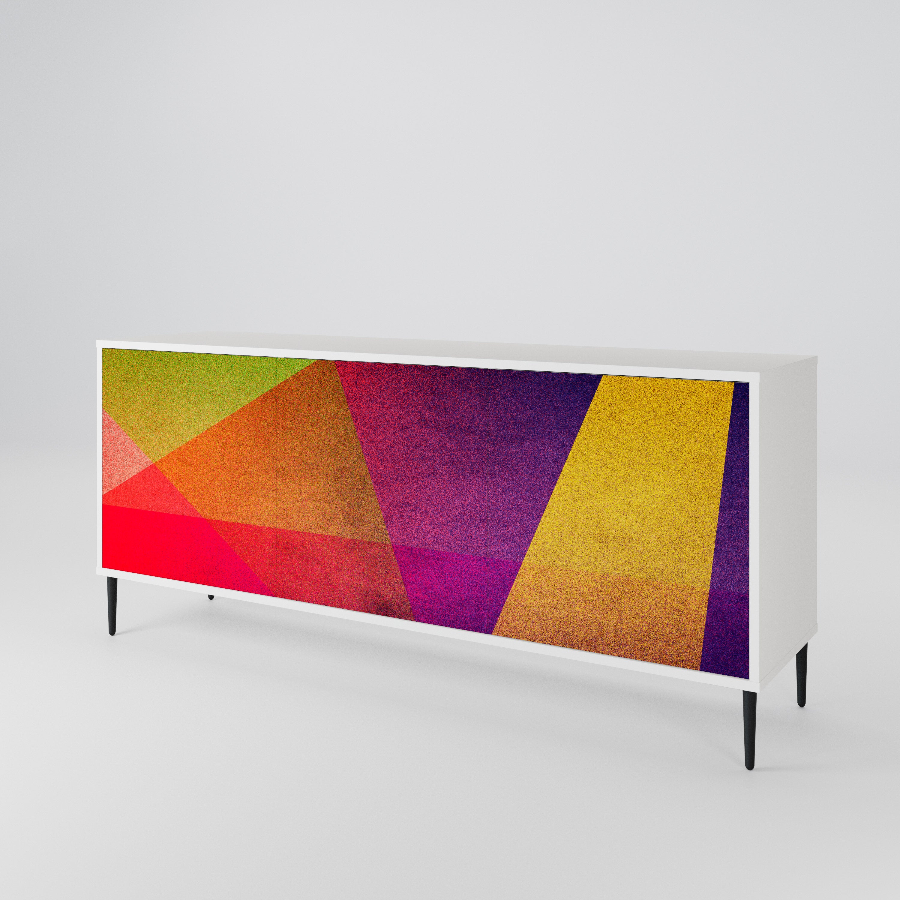 VIVID GEOMETRY Komoda 3-drzwiowa korpus Biały