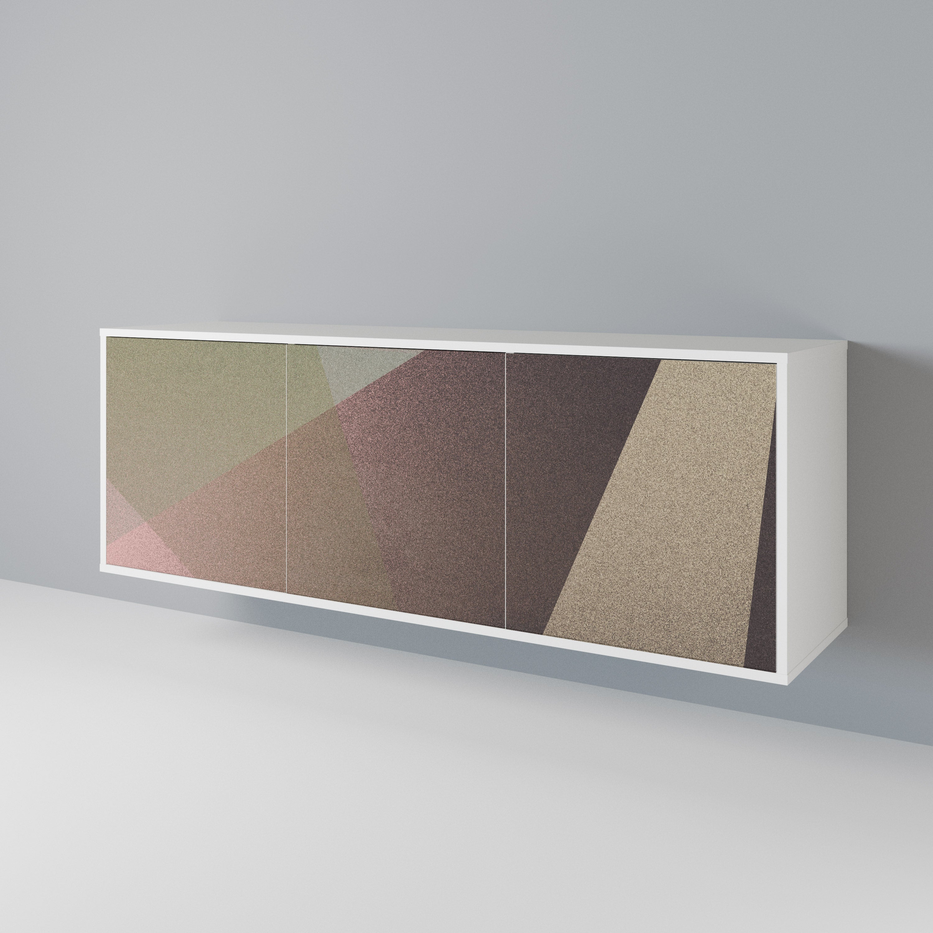BEIGE GEOMETRY Komoda 3-drzwiowa korpus Biały