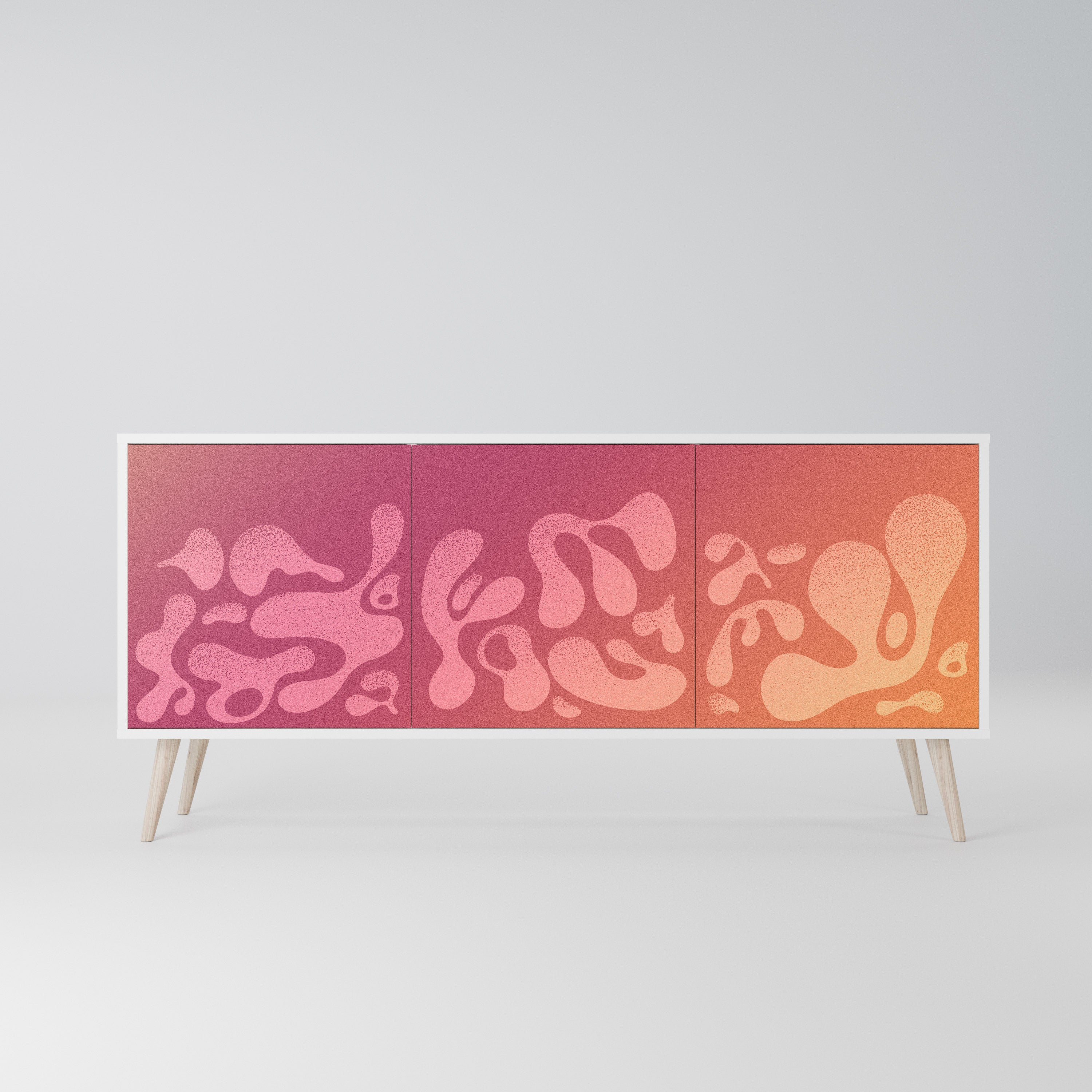 IRREGULAR PINK Komoda 3-drzwiowa korpus Biały
