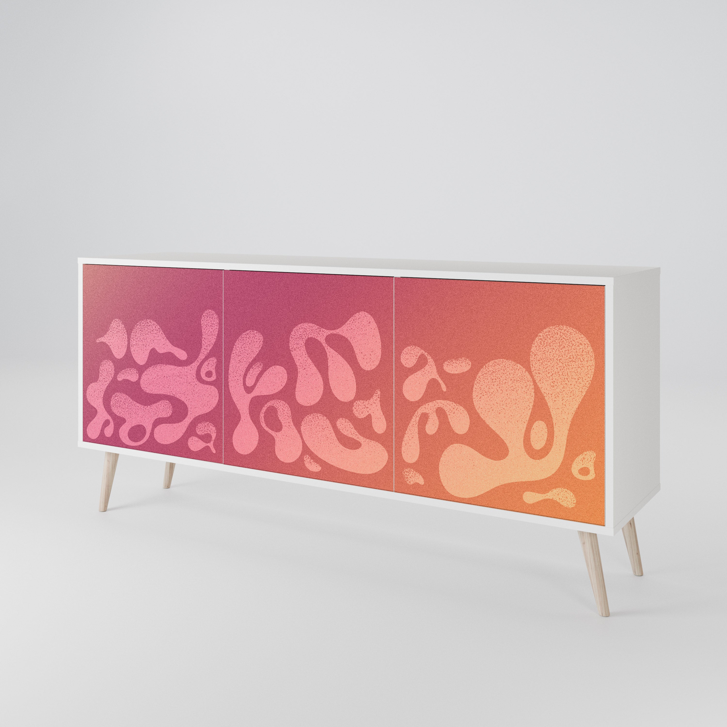IRREGULAR PINK Komoda 3-drzwiowa korpus Biały