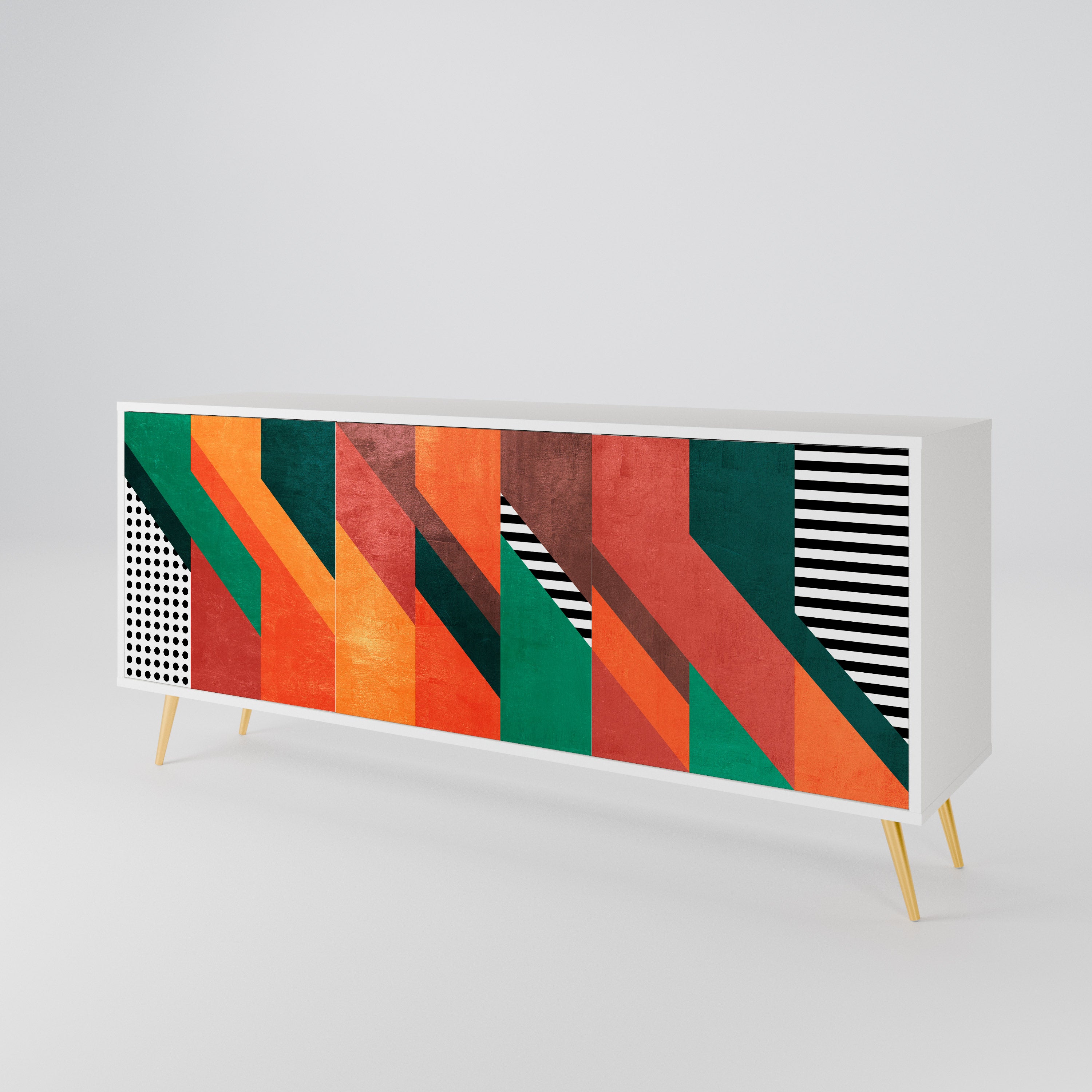 MAKESHIFT ARTISTRY Komoda 3-drzwiowa korpus Biały
