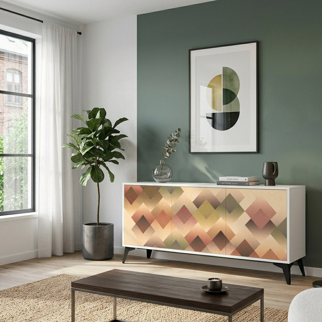 GEOMETRIC FUSION Komoda 3-drzwiowa korpus Biały
