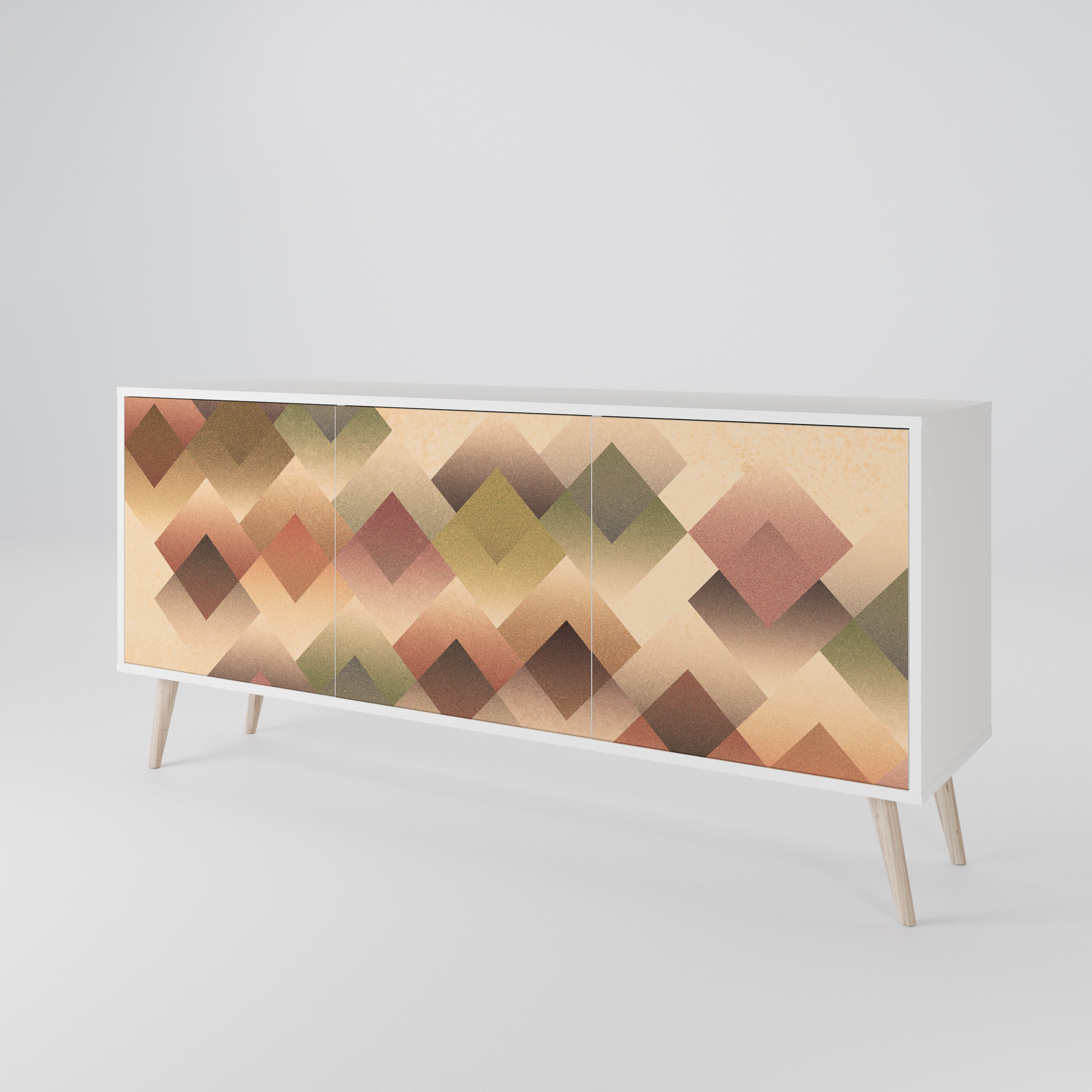 GEOMETRIC FUSION Komoda 3-drzwiowa korpus Biały