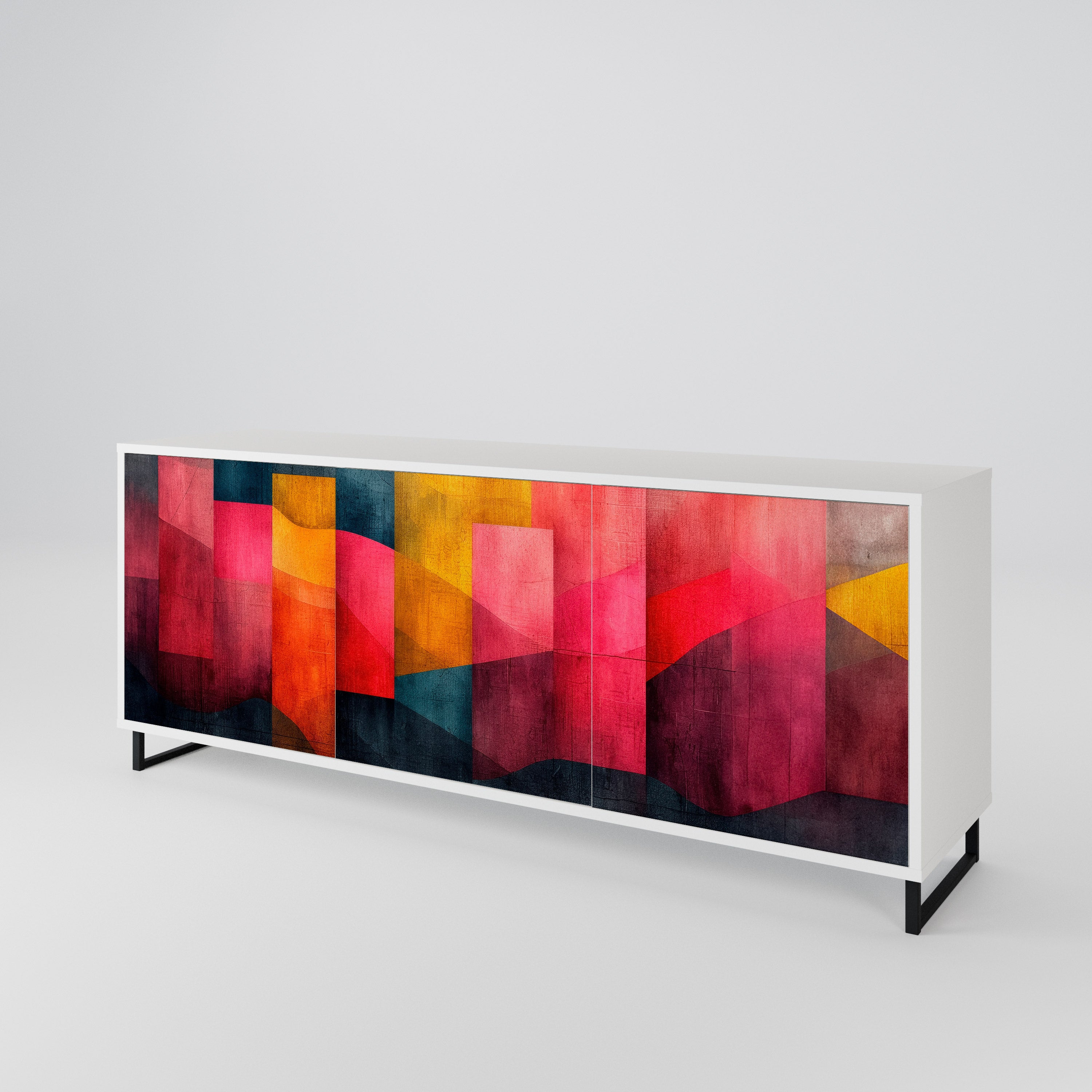 COLORFUL SOUNDS Komoda 3-drzwiowa korpus Biały