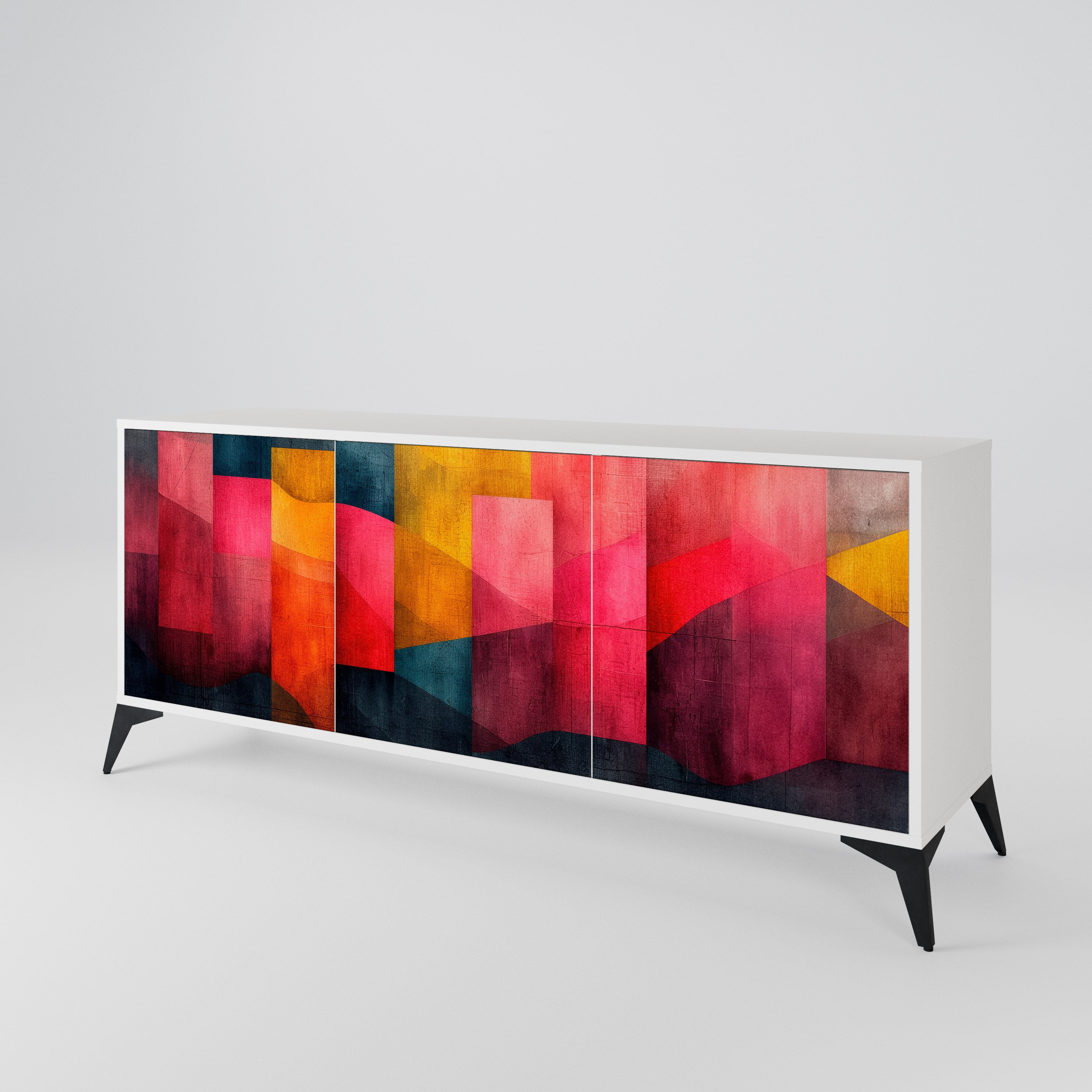 COLORFUL SOUNDS Komoda 3-drzwiowa korpus Biały
