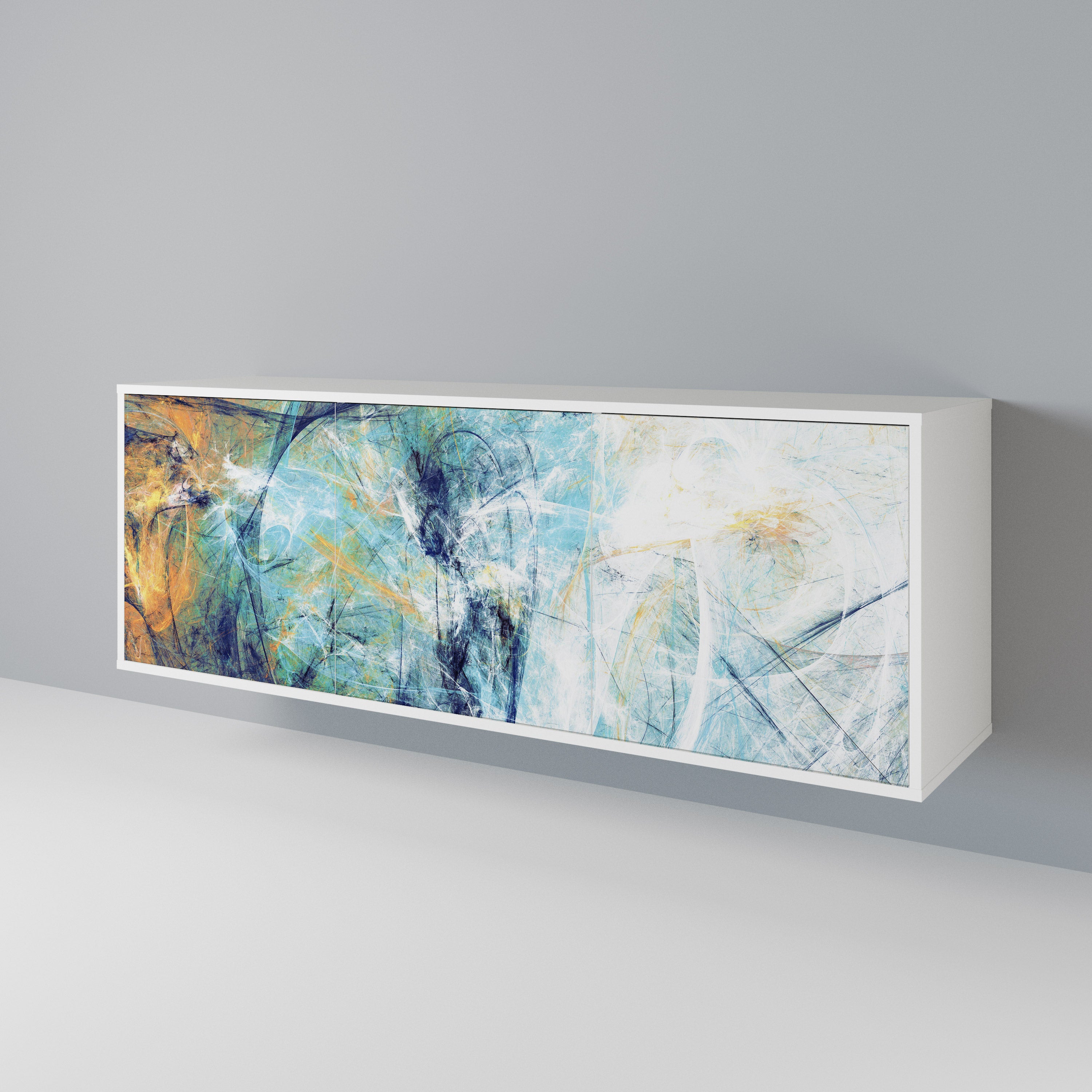 ABSTRACT THOUGHTS Komoda 3-drzwiowa korpus Biały